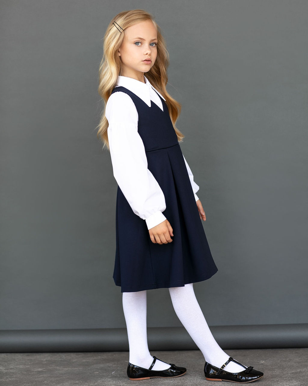 Сарафан приталенный Синий 7+ - Bungly фото 12