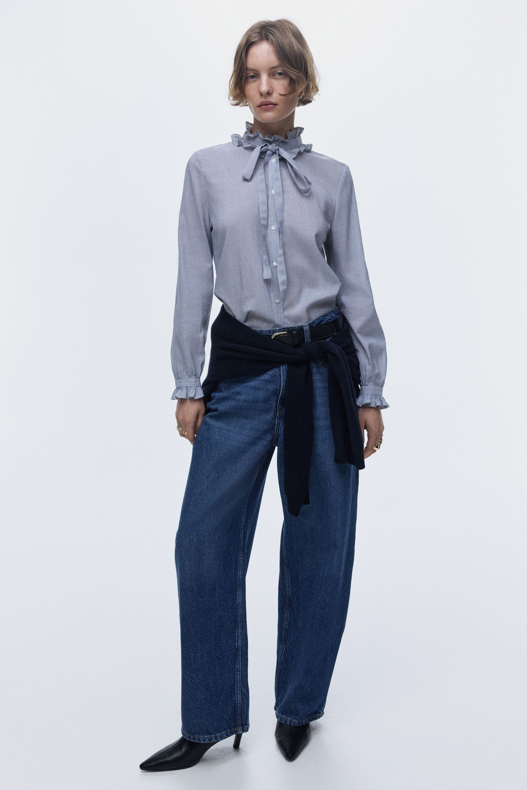Blusa con ribetes de volante - H&m фото 3
