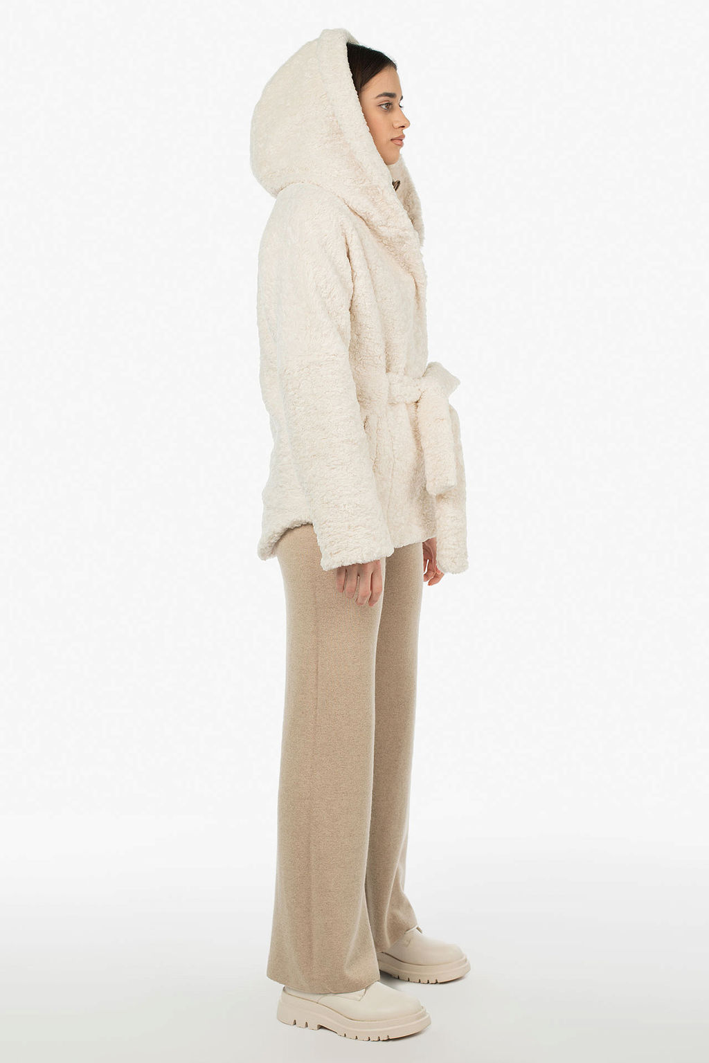 Пальто женское демисезонное (пояс) - El podio фото 3