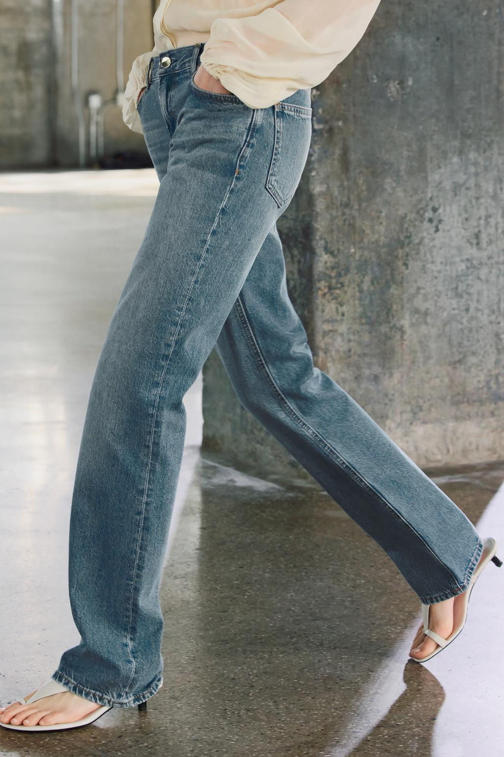 ZW COLLECTION STRAIGHT BOOTCUT LOW-RISE JEANS - Zara фото 5