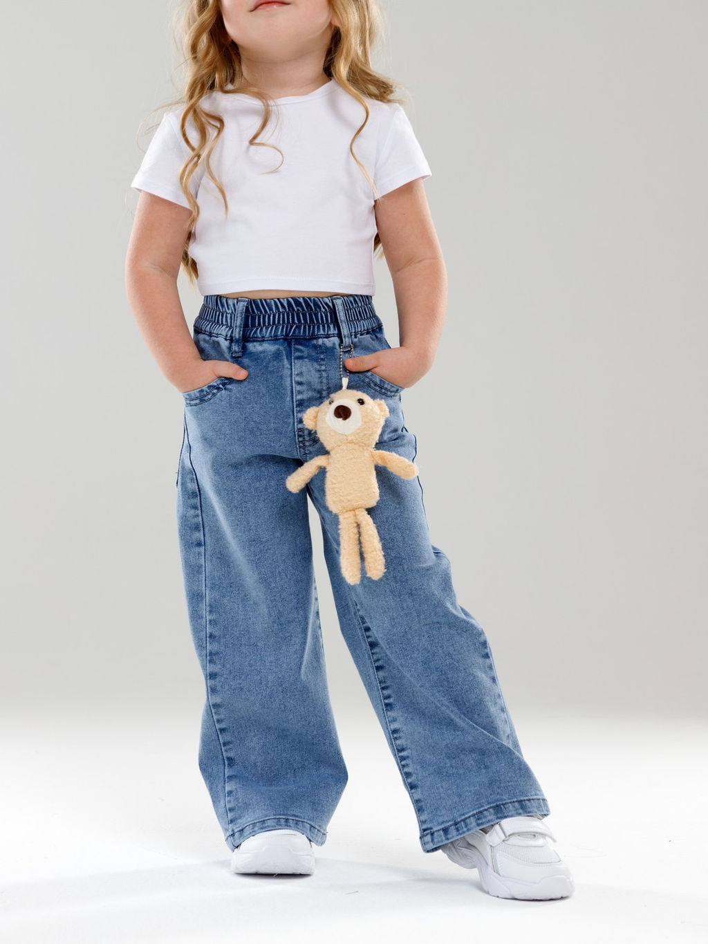 Джинсы-трубы для девочек - СИНЯЯ МОДА фото 6