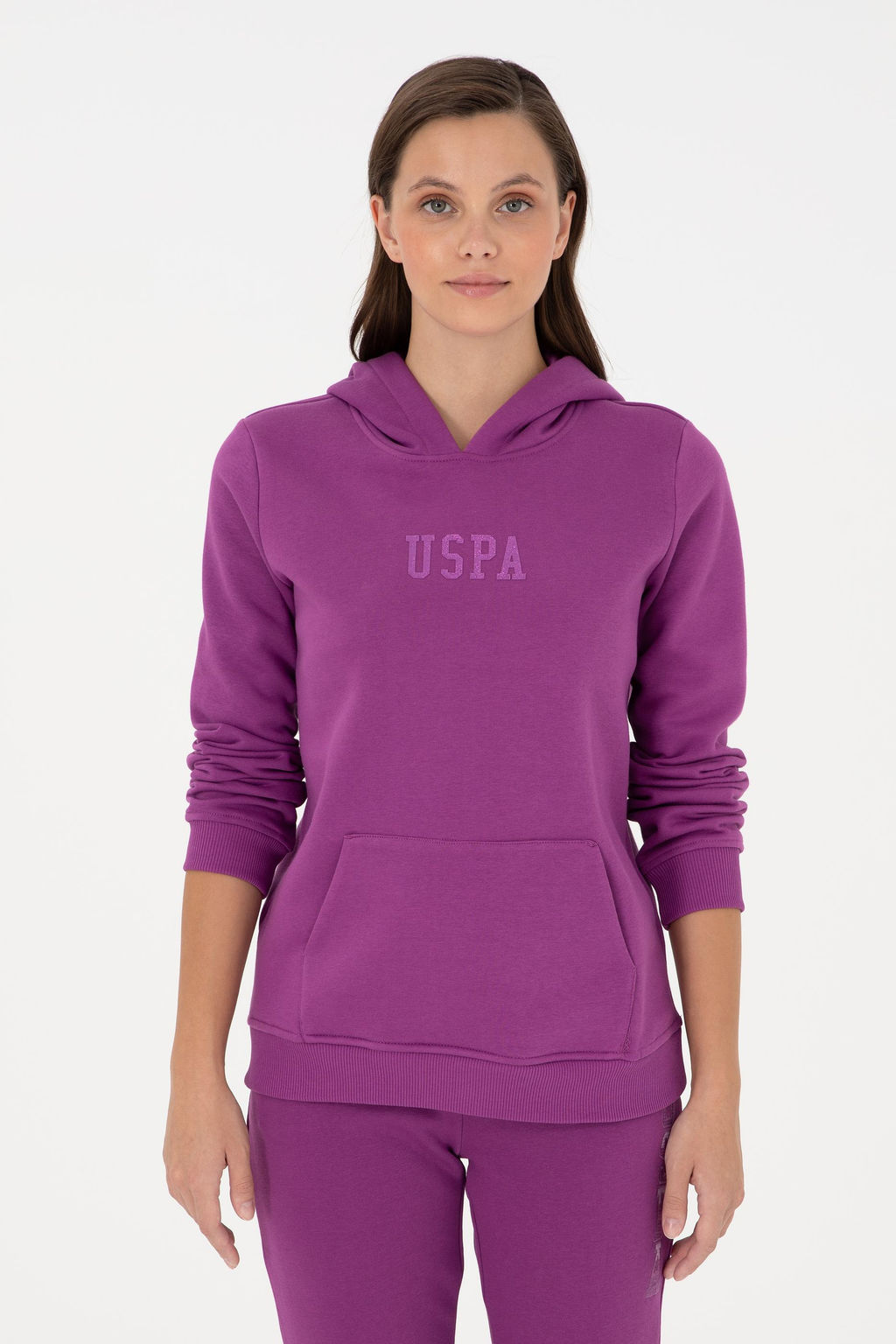 Женский фиолетовый базовый свитшот Неожиданная скидка в корзине - U.s. polo assn фото 3