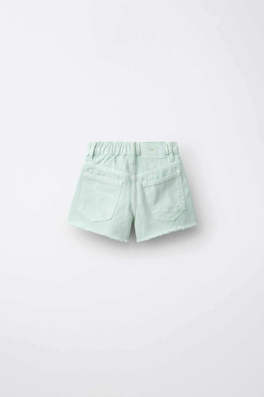 BERMUDA DENIM ROTOS / verde lavado