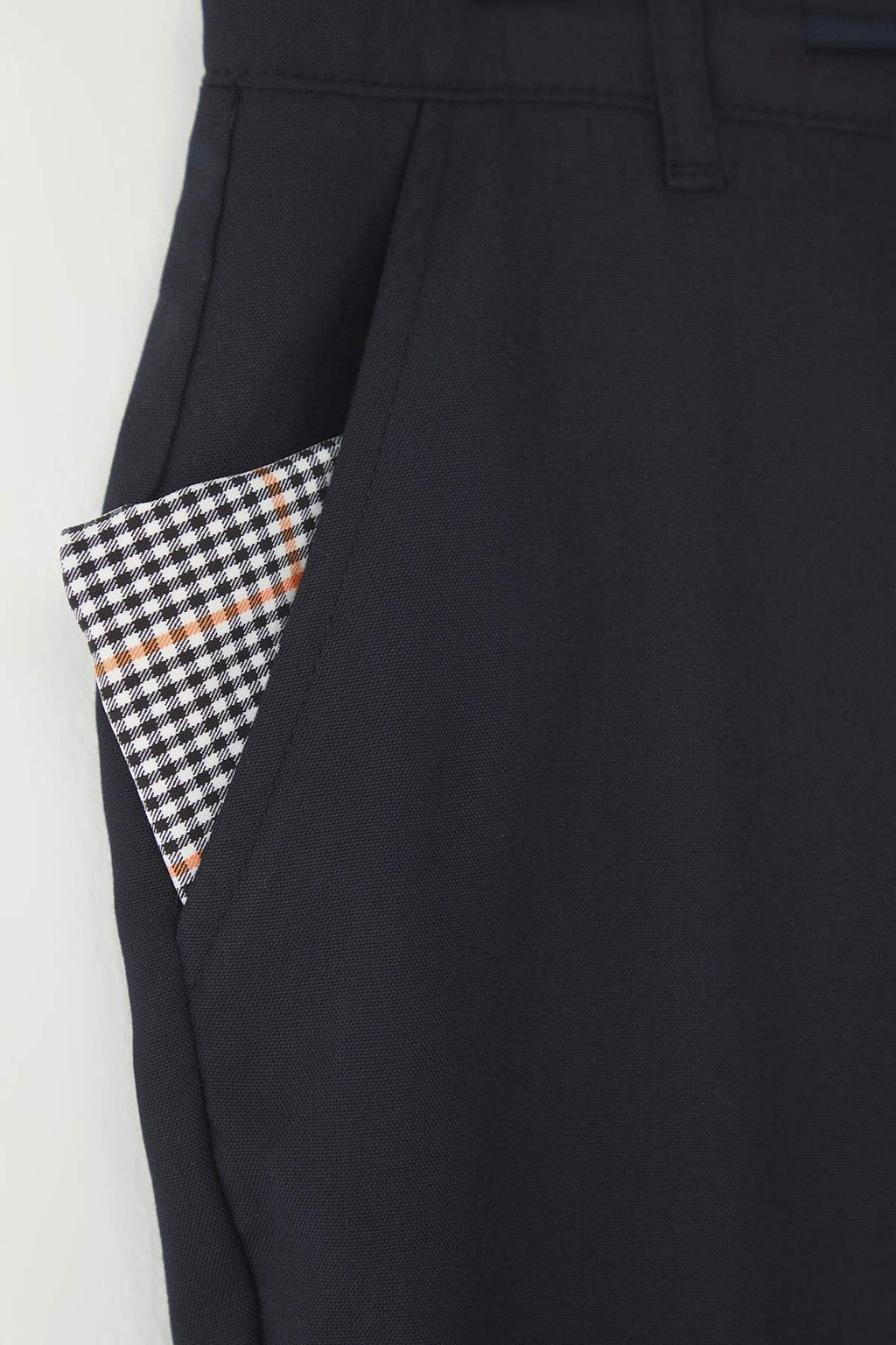 Lacivert Slim Fit Beli Baglama Detayl? Lastikli Kumas Dokuma Pantolon TMNAW25PL00027