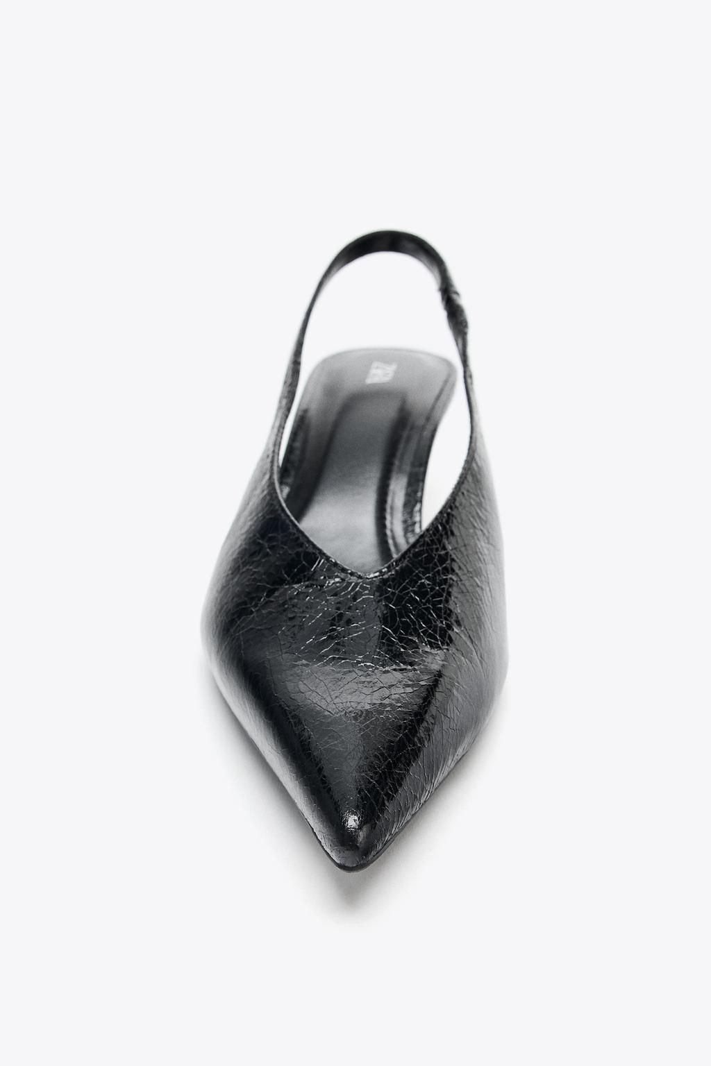SLINGBACK HIGH-HEEL SHOES - Zara фото 6