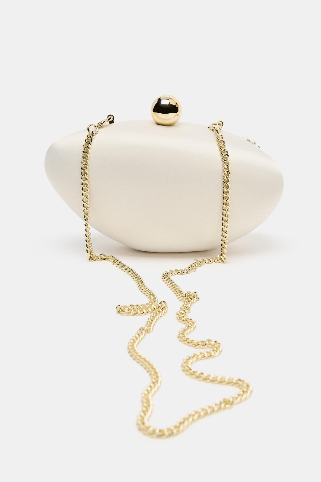 BOLSO CAJA SATINADA APLIQUES / Crudo - Zara фото 2