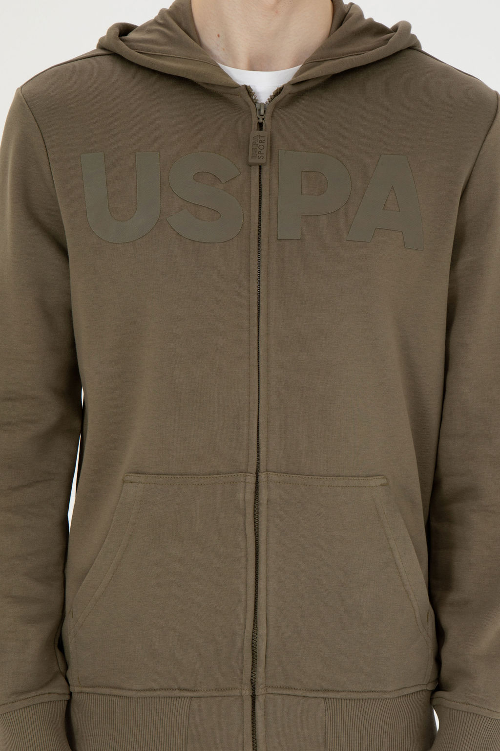 Свитшот мужской U.S. Polo Assn хаки хлопок  фото 13
