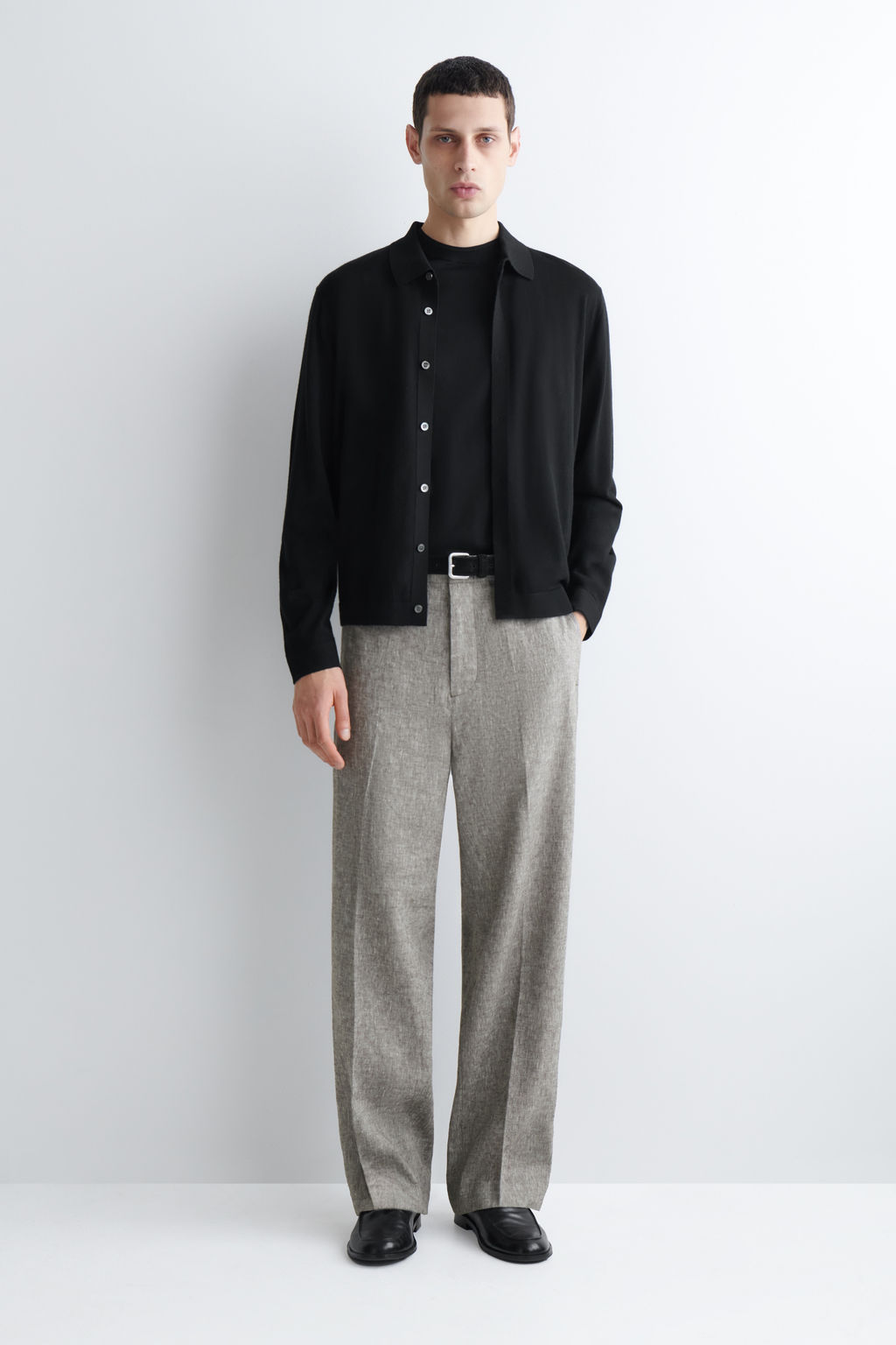 PANTAL?N DE LINO RELAXED FIT STRAIGHT LEG - H&m фото 5