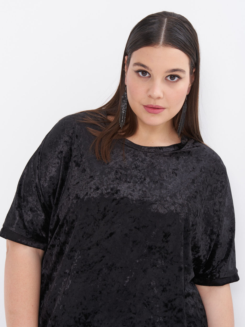 Бархатный костюм KO42911BLK01