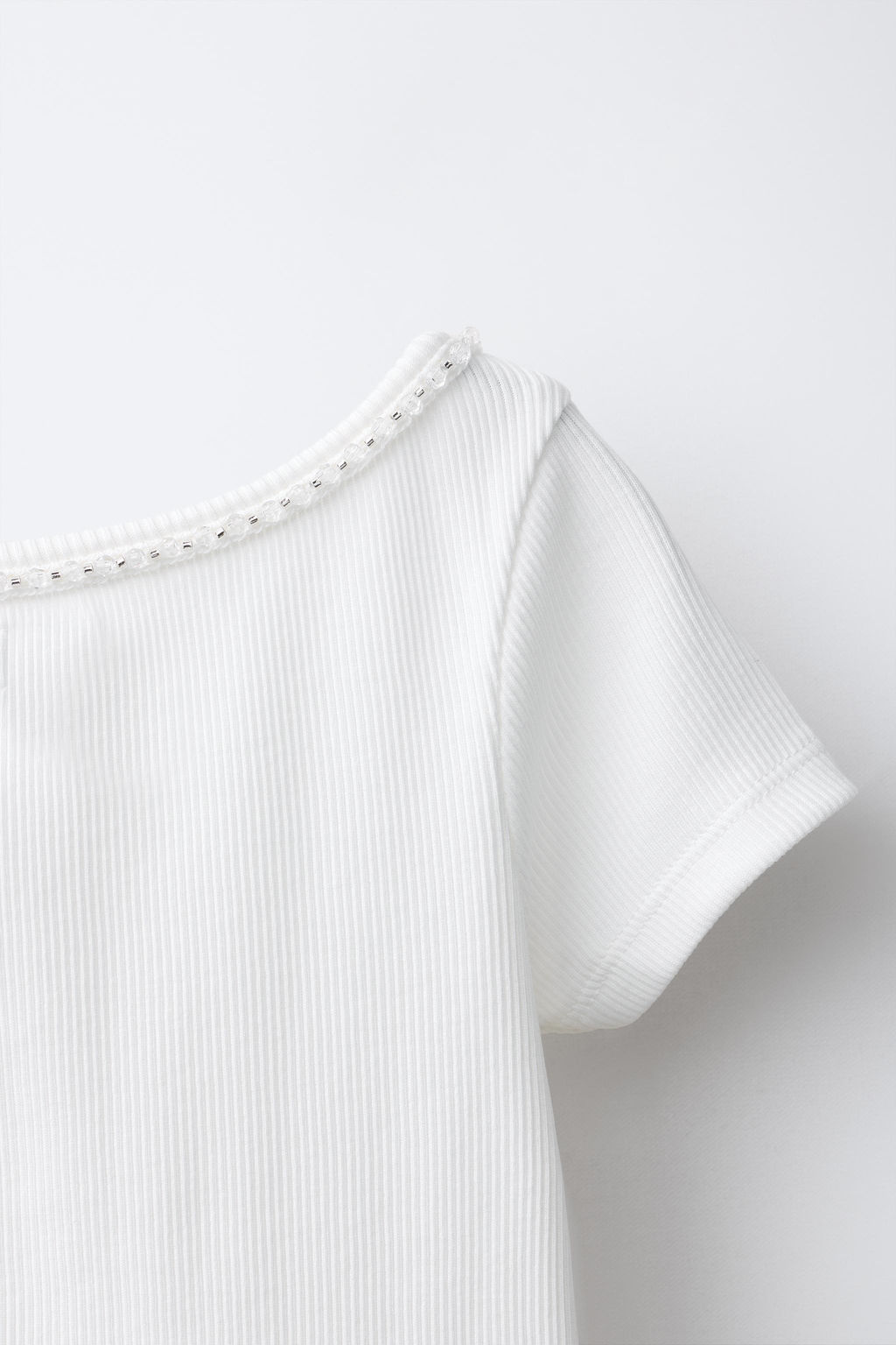CAMISETA RIB JOYAS / Blanco - Zara фото 4