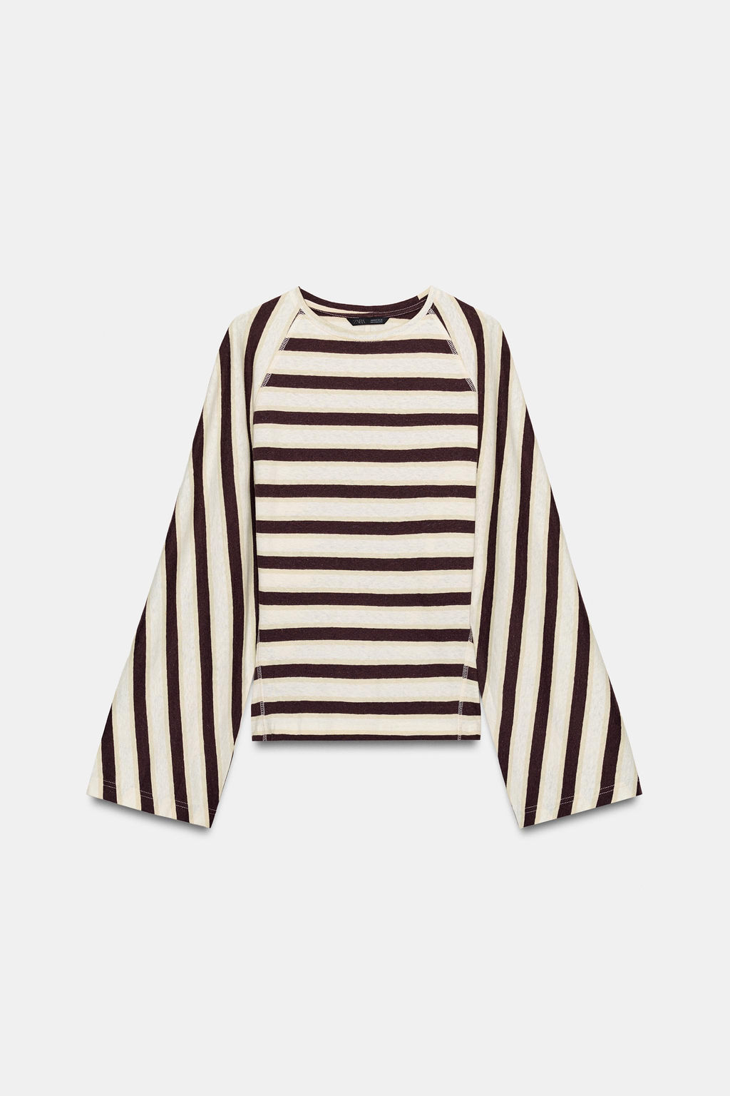 CAMISETA RAYAS ALGOD?N Y LINO / rayas - Zara фото 6