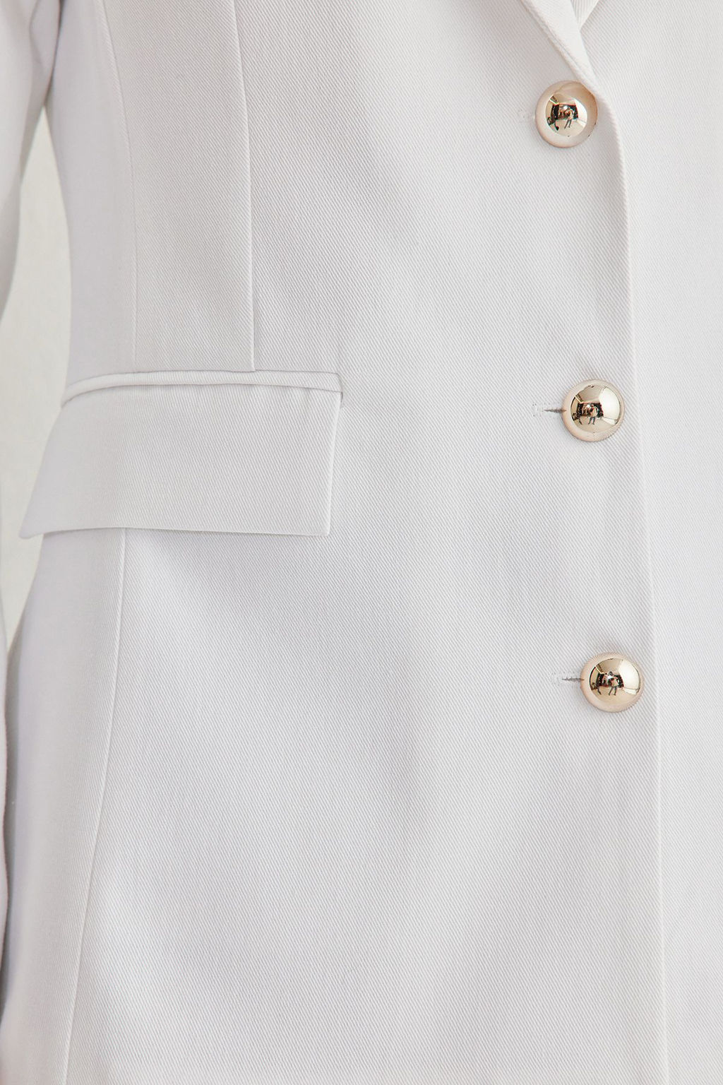 TRENDYOLMILLA Lacivert Fitted Gabardin Dugme Detayl? Dokuma Blazer Ceket TWOSS25BC00006 фото 4