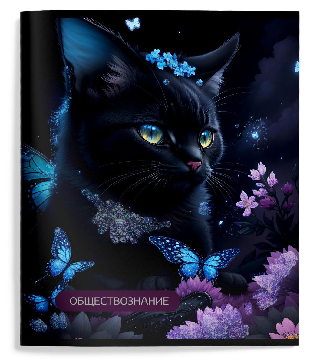 Цена за 2 шт. Тетрадь 48 л. А5 клетка, на скрепке, Schoolformat КОСМОКОТИК Обществознание мелованный кар...