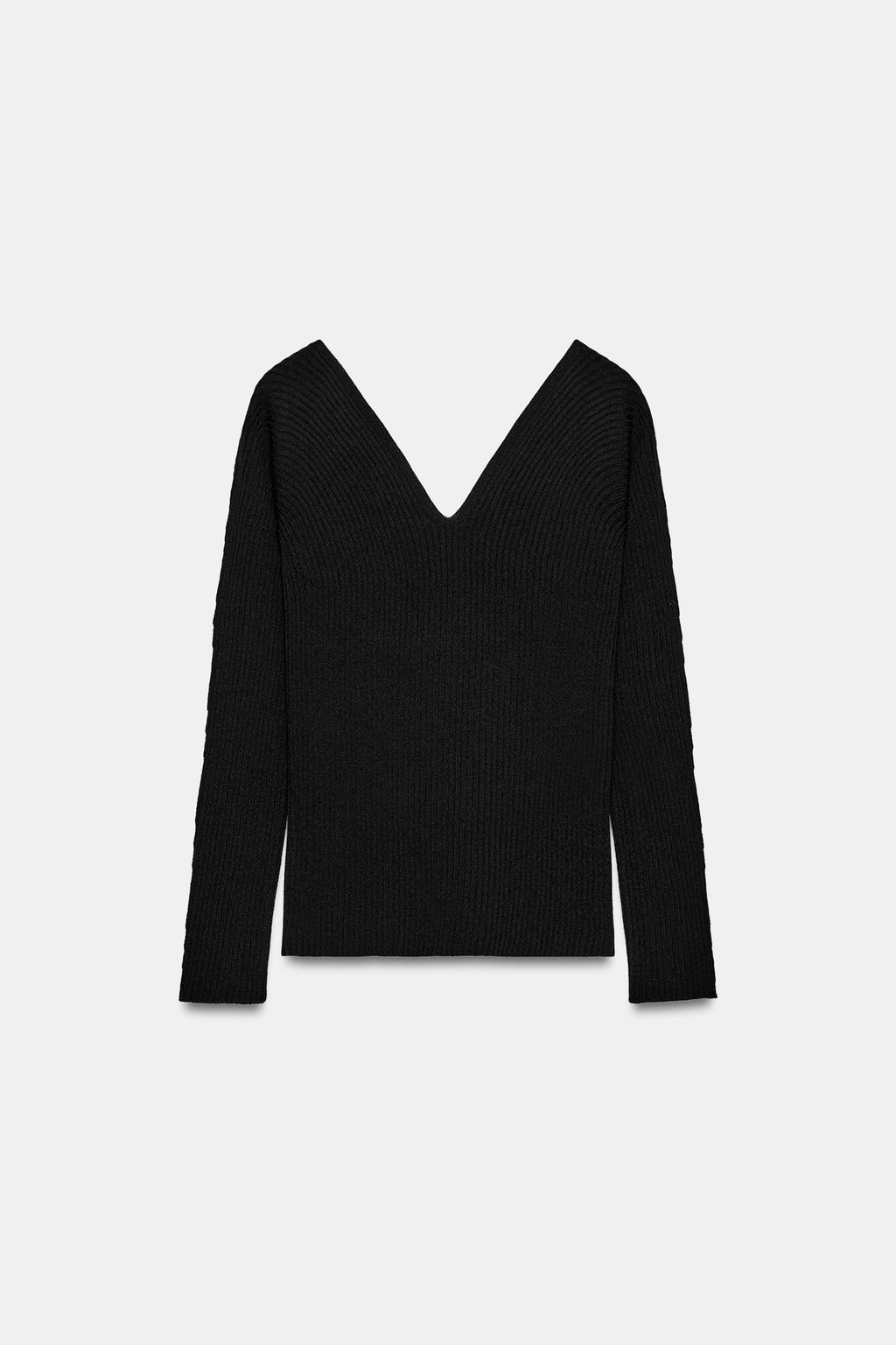 TOP AJUSTADO PUNTO RIB / Negro - Zara фото 4
