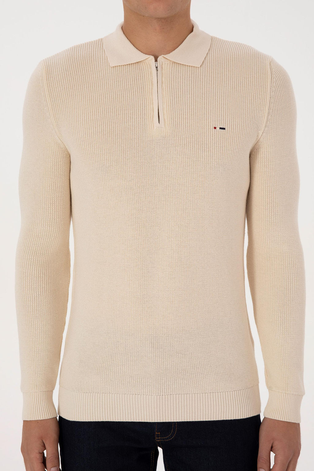 Erkek Krem Basic Kazak - U.s. polo assn фото 6