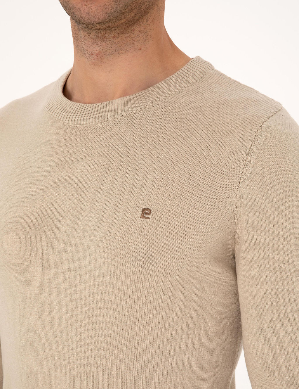 Kum Melanj Slim Fit Bisiklet Yaka Basic Triko Kazak - Pierre cardin фото 7