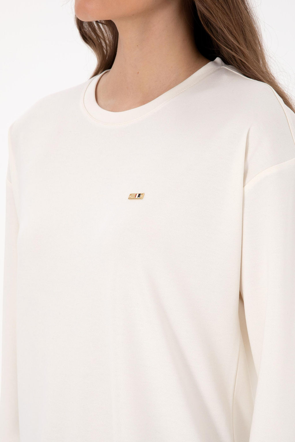 Kad_n Krem Sweatshirt - U.s. polo assn фото 7