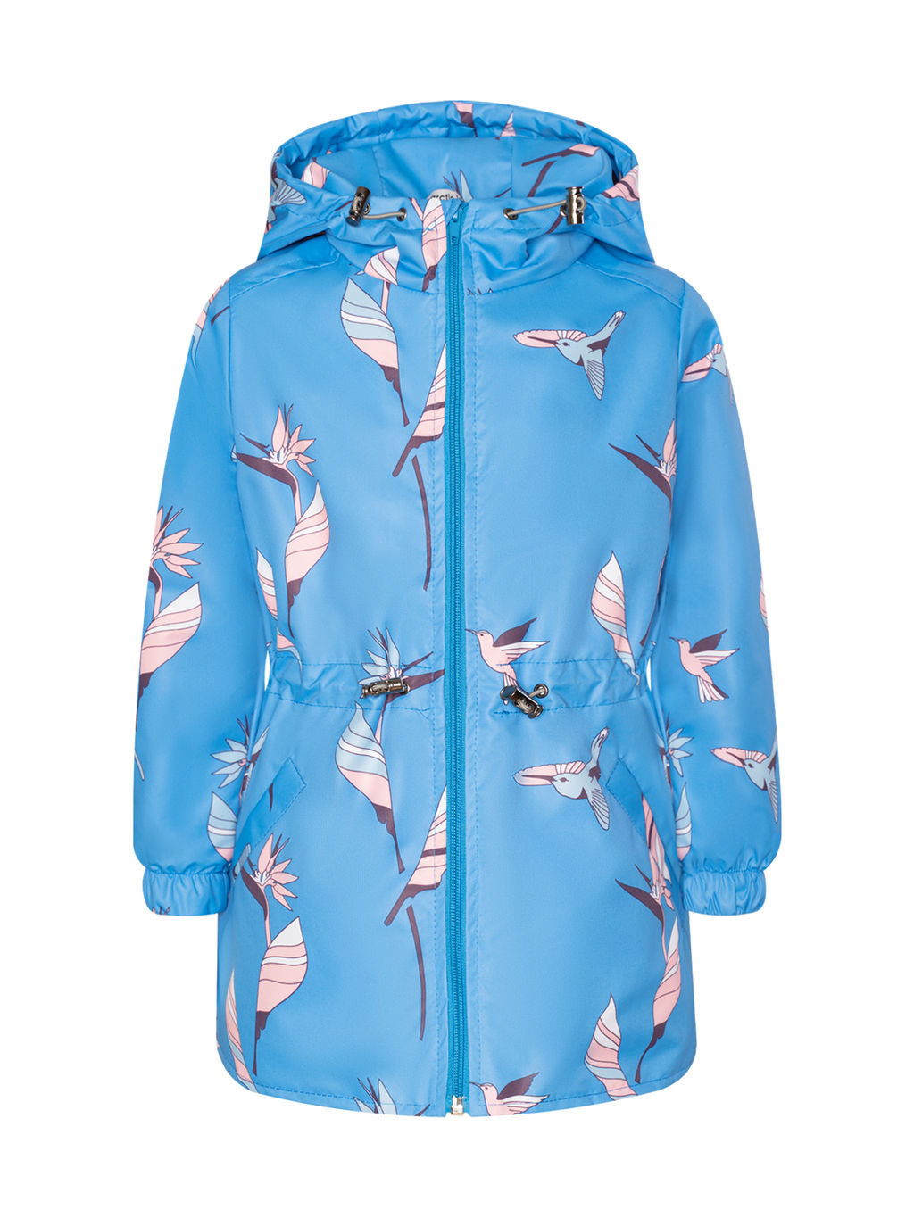 Ветровка для девочки синяя птичка 20-026 (110-116, 60)