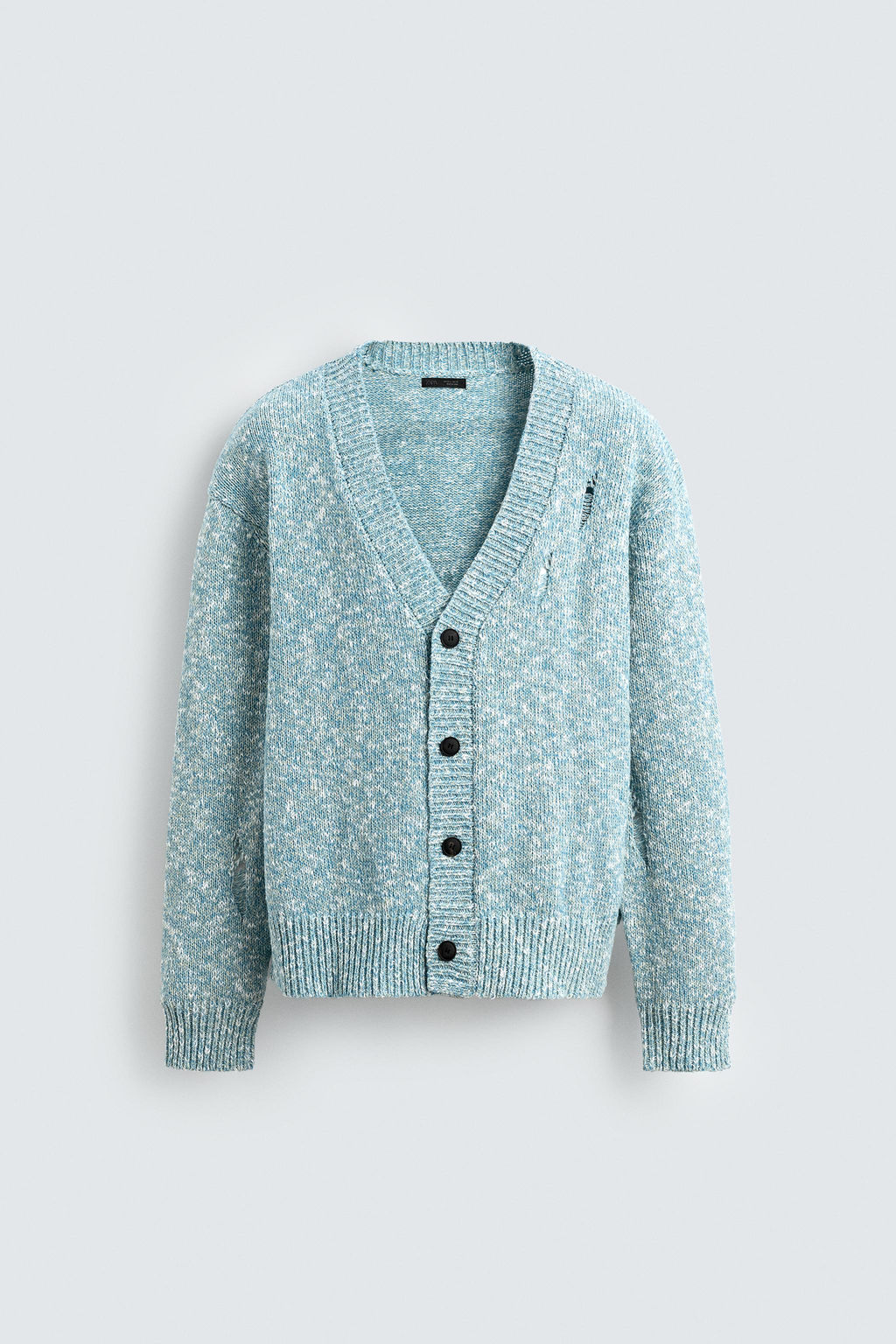 DISTRESSED TWISTED YARN CARDIGAN