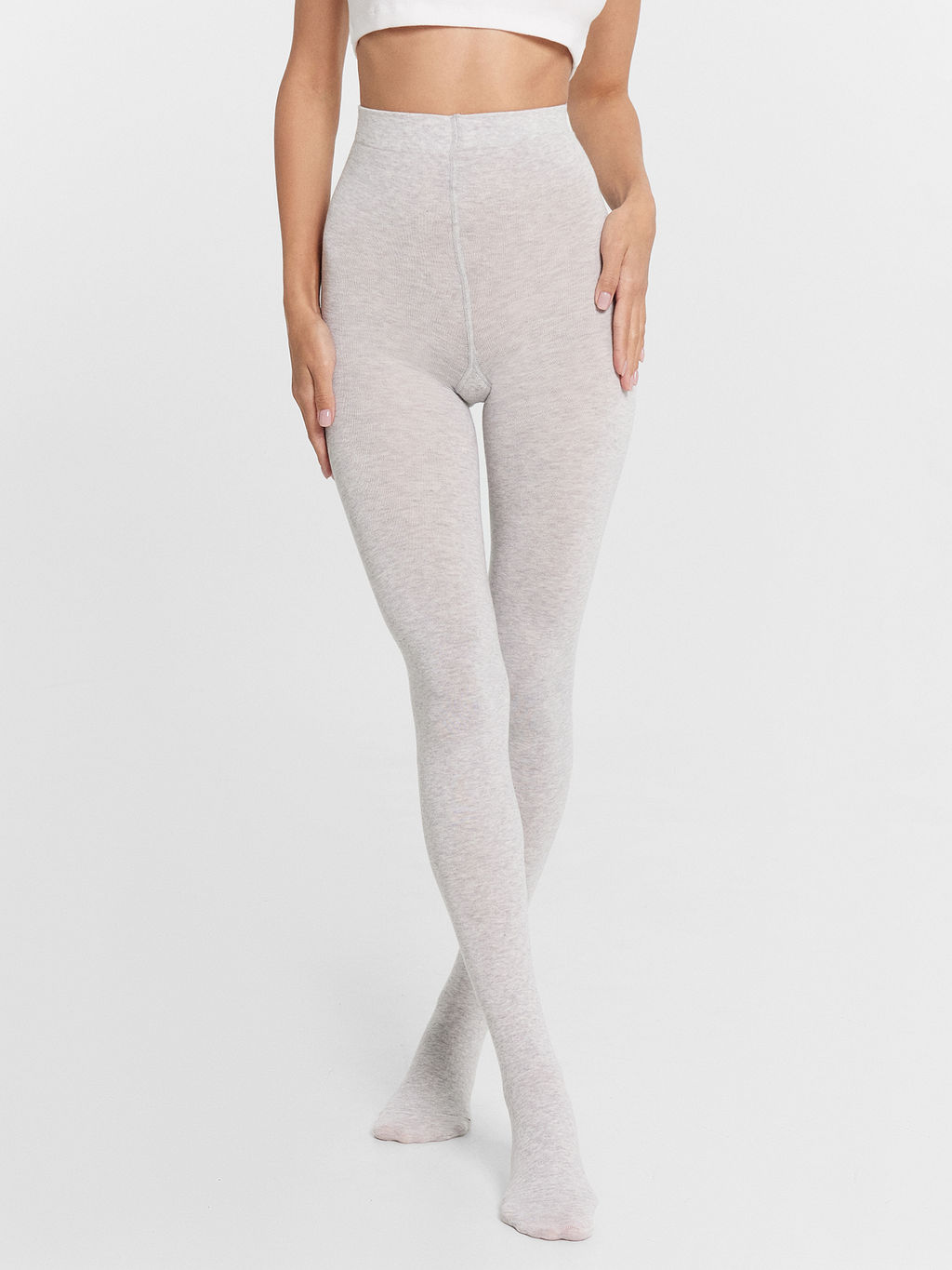 Колготки женские в цвете светло-серый меланж - Mark formelle фото 2