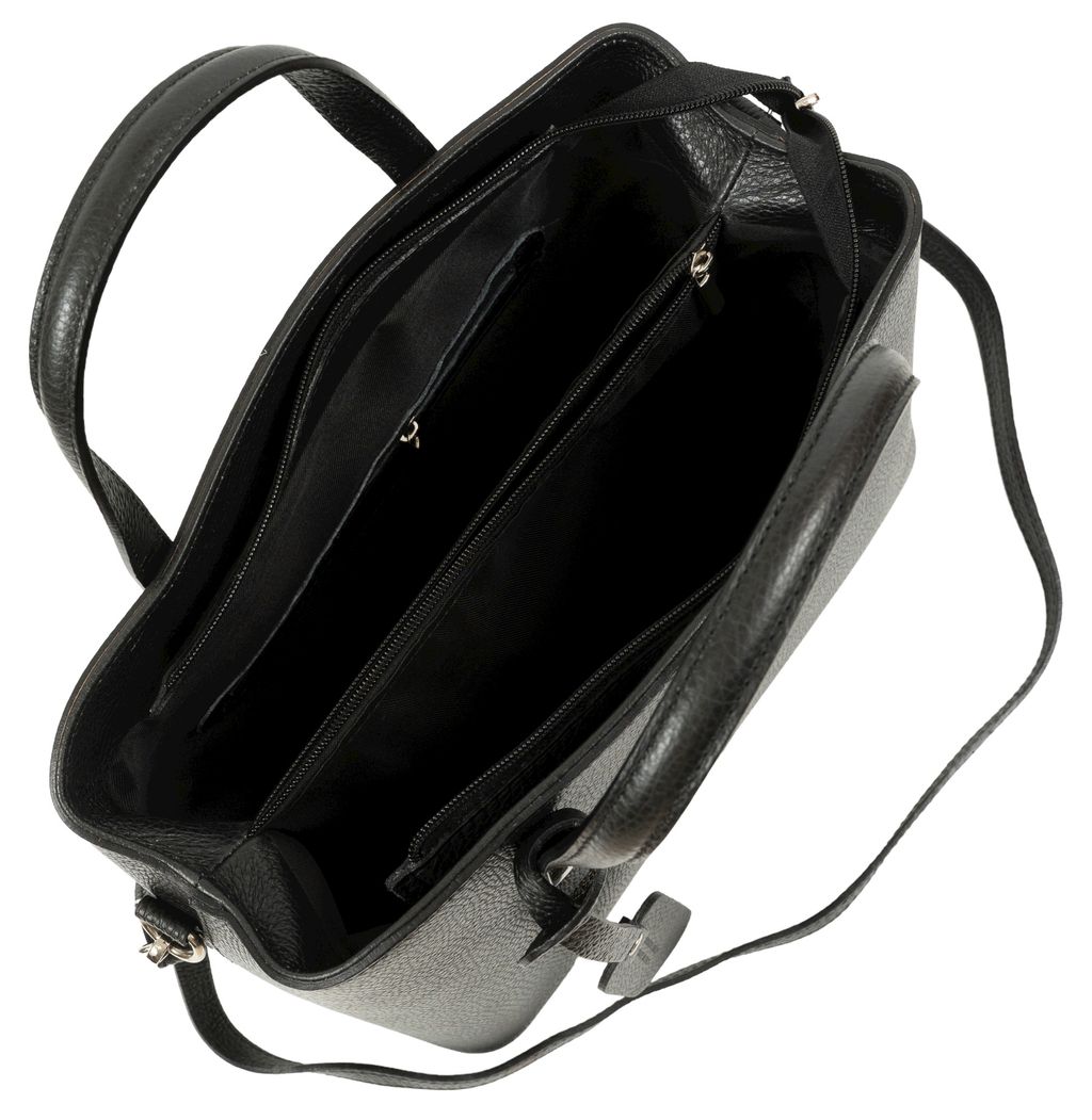 Сумка женская Sefaro из телячьей кожи средняя черная  фото 3