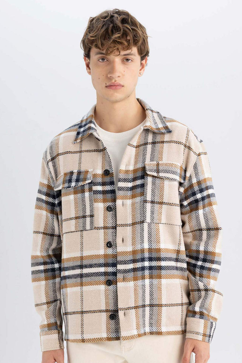 Relax Fit Oduncu Flanel Uzun Kollu Gomlek - Defacto фото 2