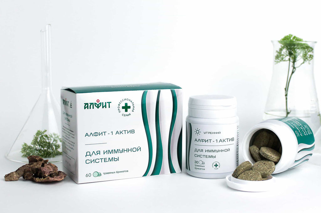Алфит-актив 1 (для иммунной системы) БАД в брикетах Алфит 5779