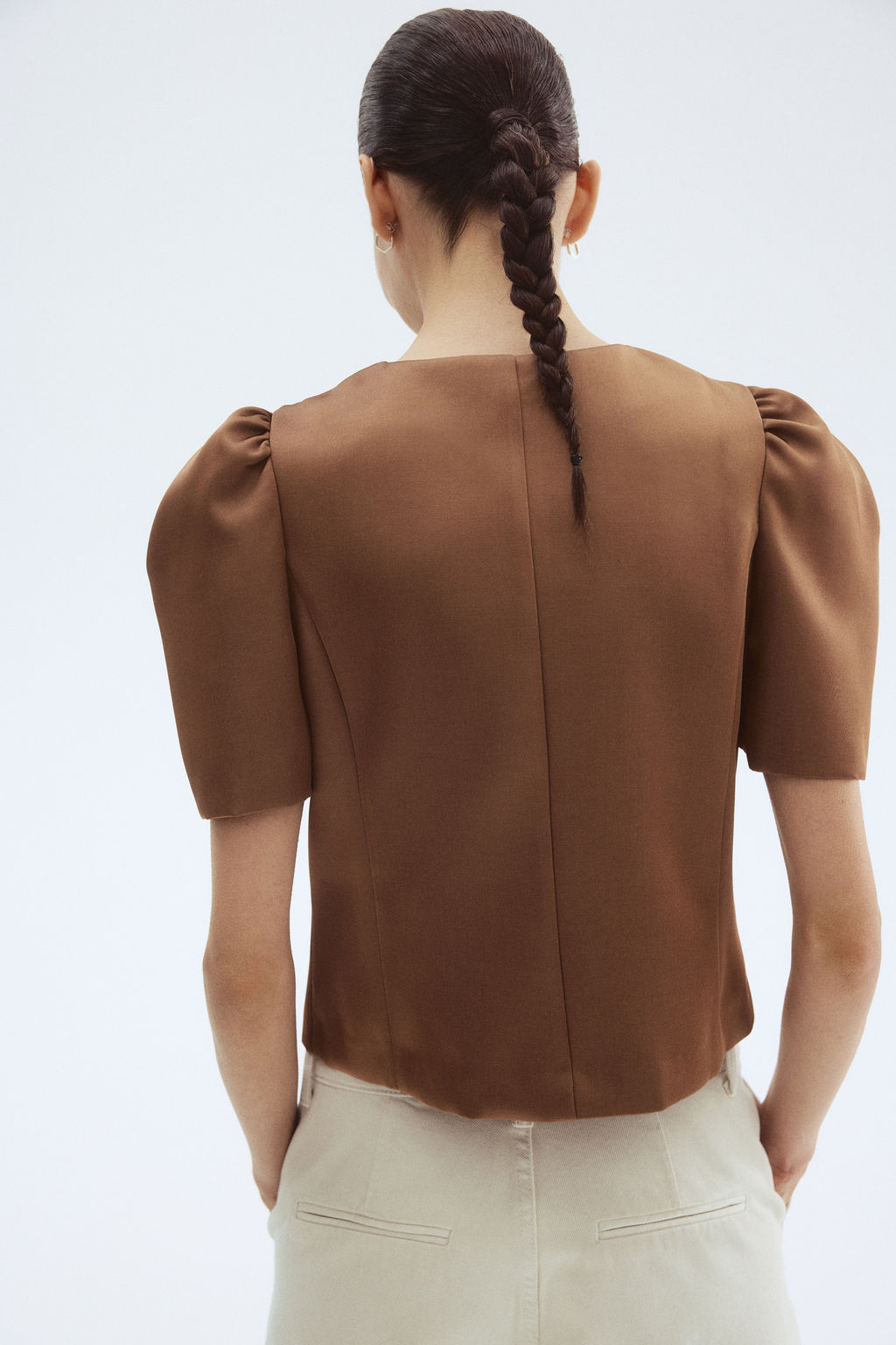 Blusa con manga puffy - H&m фото 5