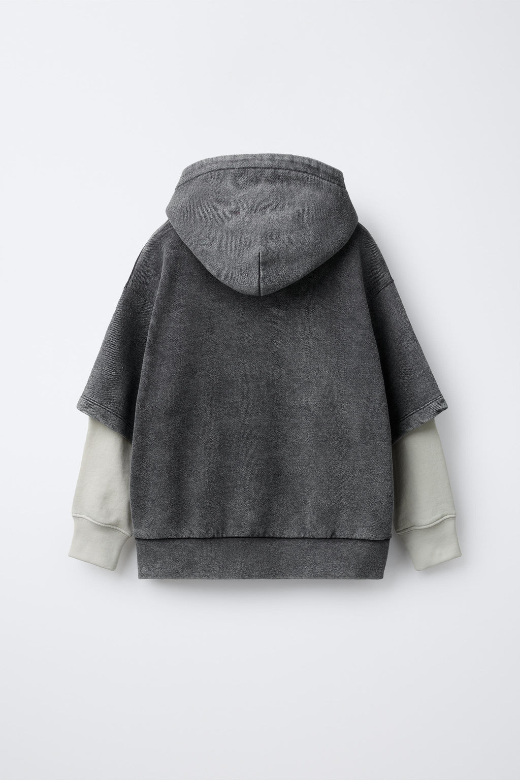 DOUBLE SLEEVE PRINT HOODIE - Zara фото 2