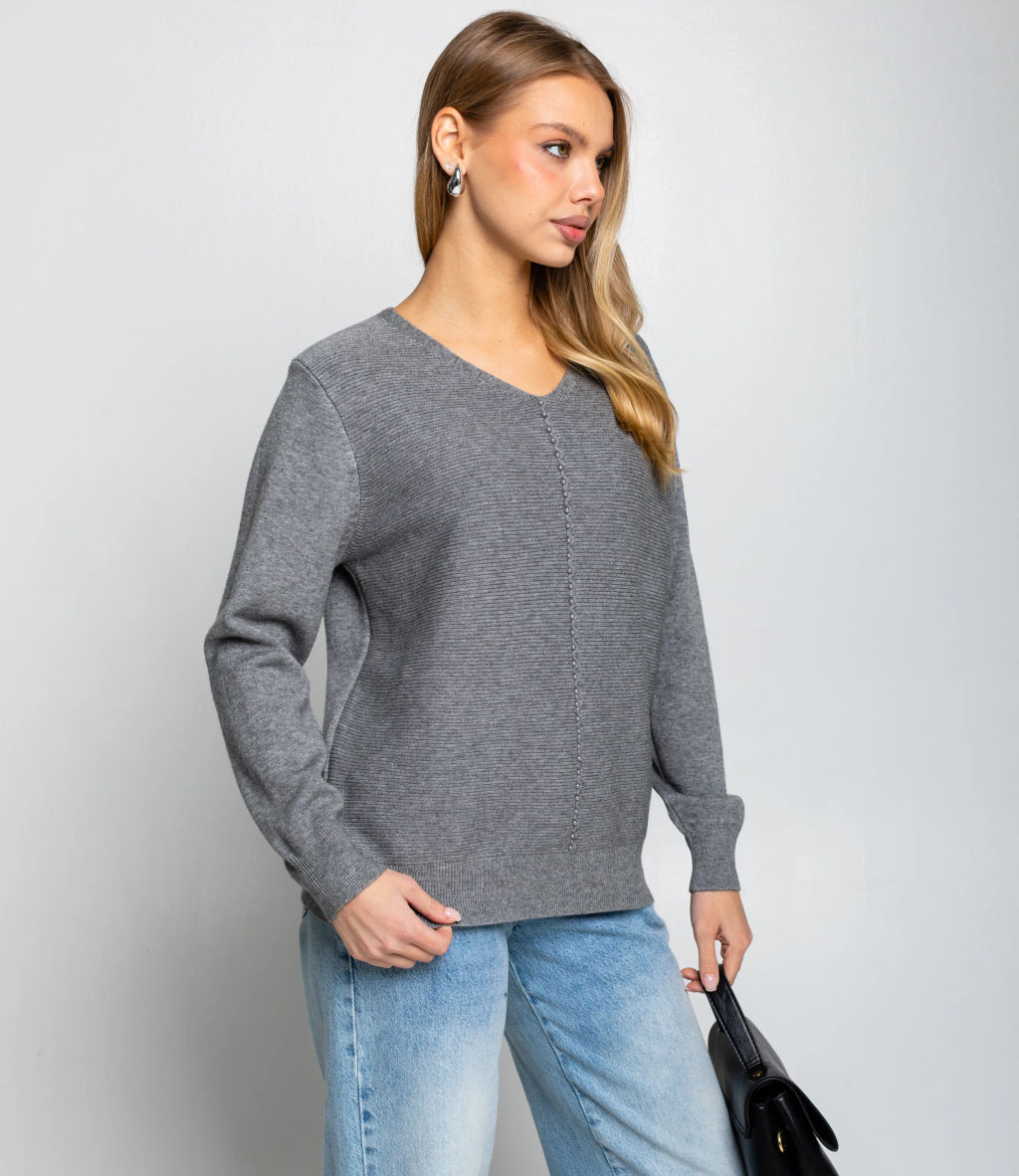Джемпер #КТ8208, серый - Dommod фото 2