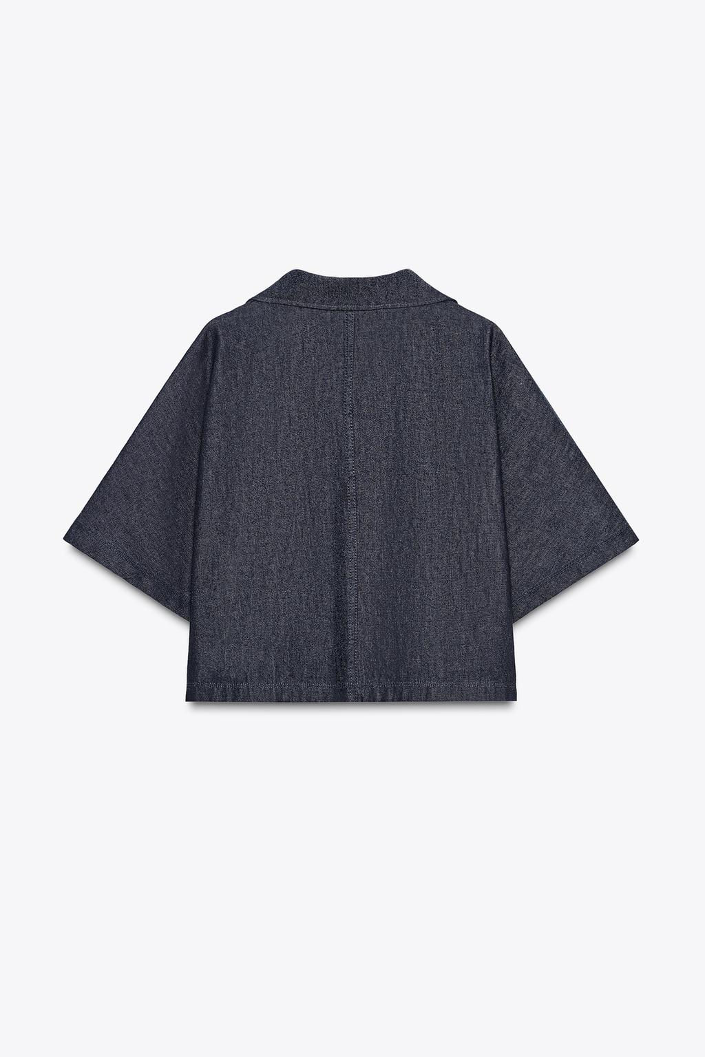 TRF DENIM SHIRT WITH POLO COLLAR - Zara фото 7