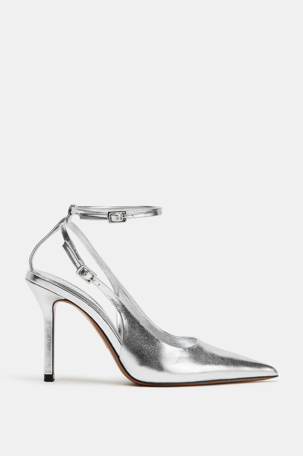 ZAPATO DESTALONADO EFECTO METALIZADO / Plata - Zara фото 3