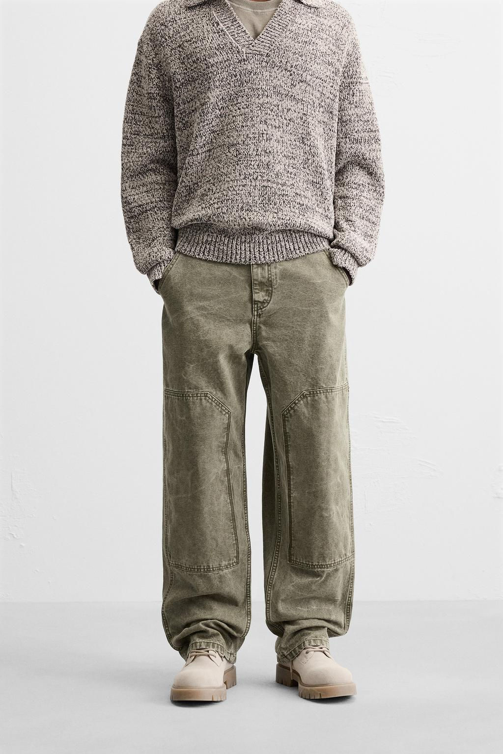 WASHED CARPENTER TROUSERS - Zara фото 29