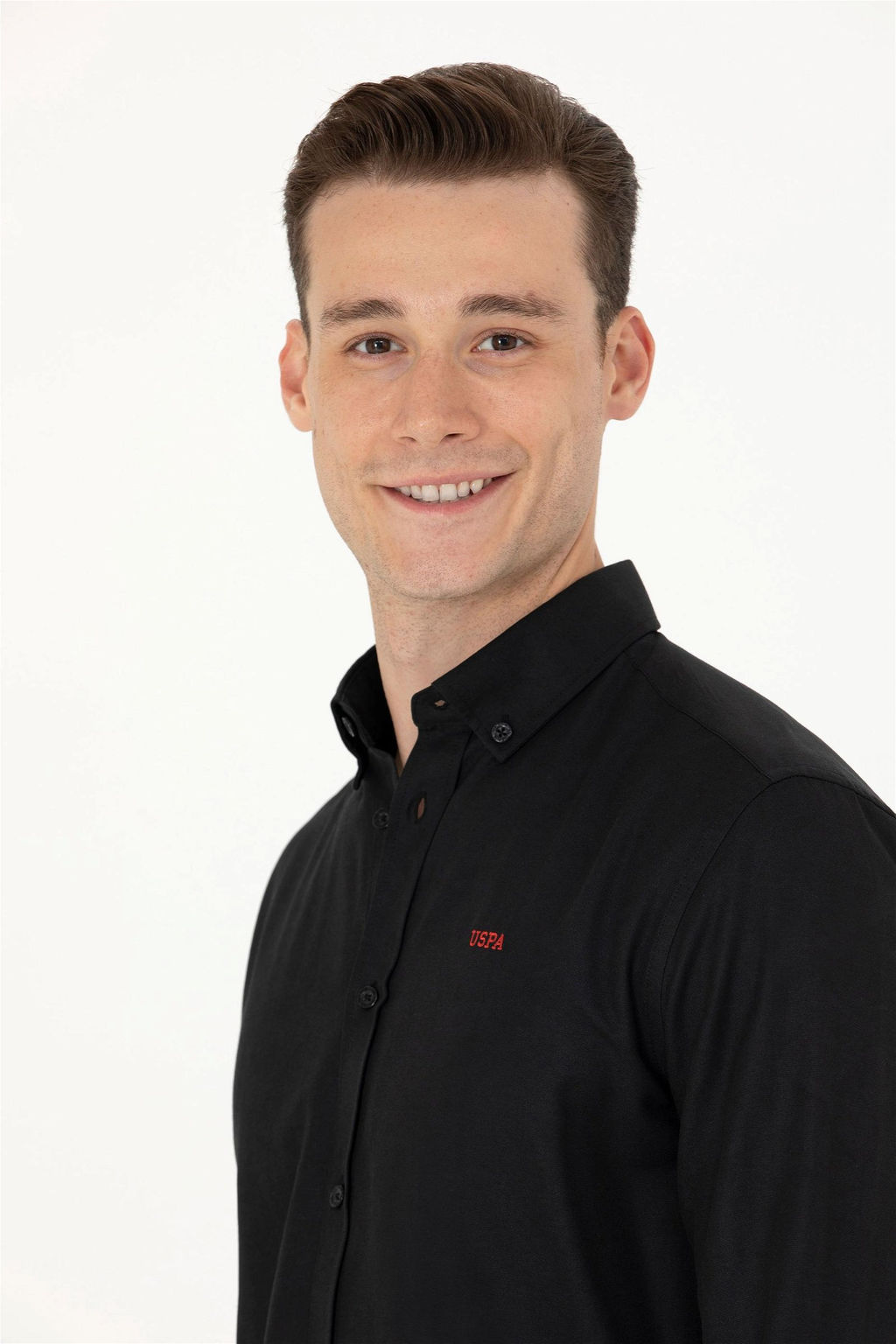 U. S. Polo Assn Мужская черная базовая рубашка с длинным рукавом - U.s. polo assn фото 9