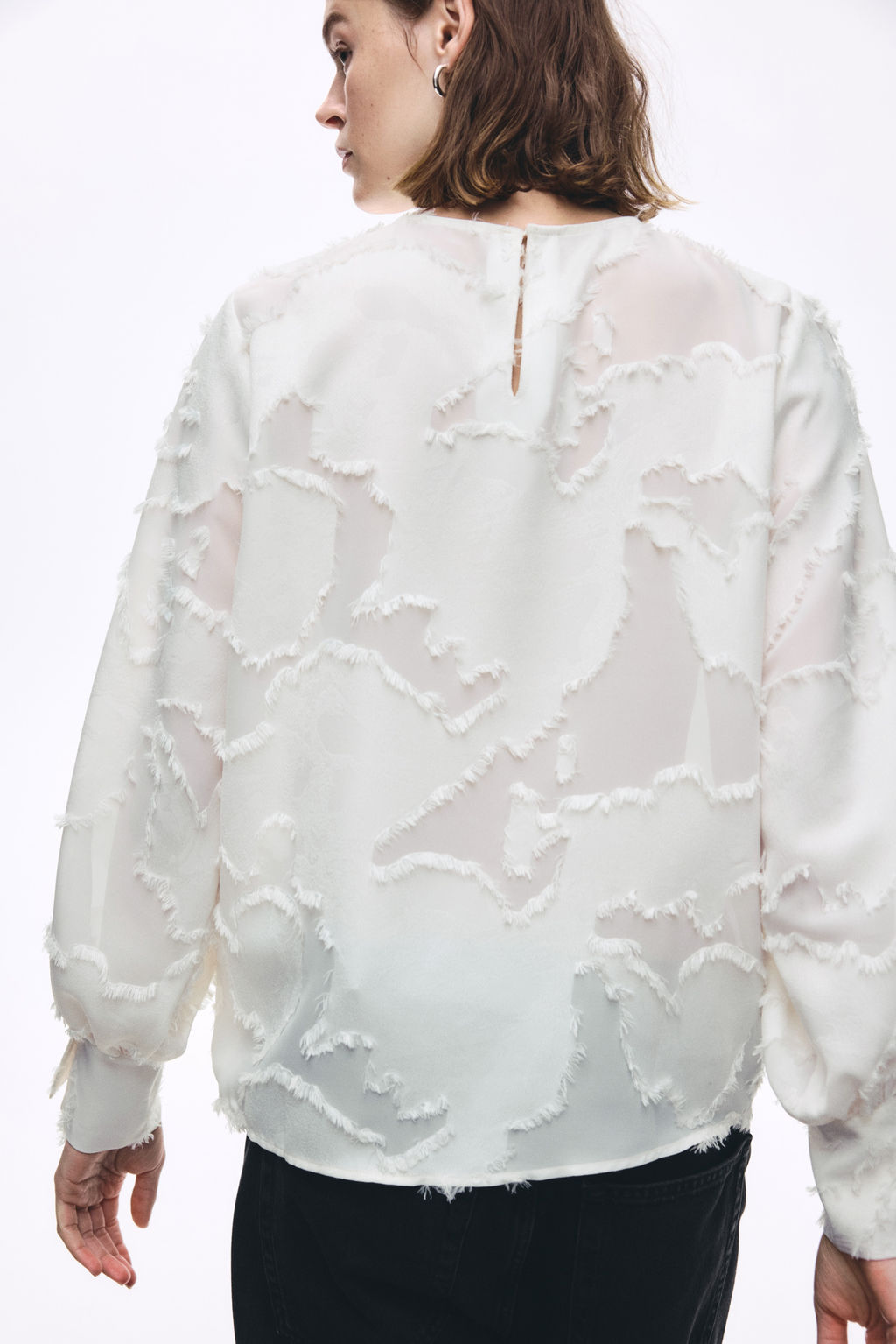 Blusa en tejido jacquard - H&m фото 5