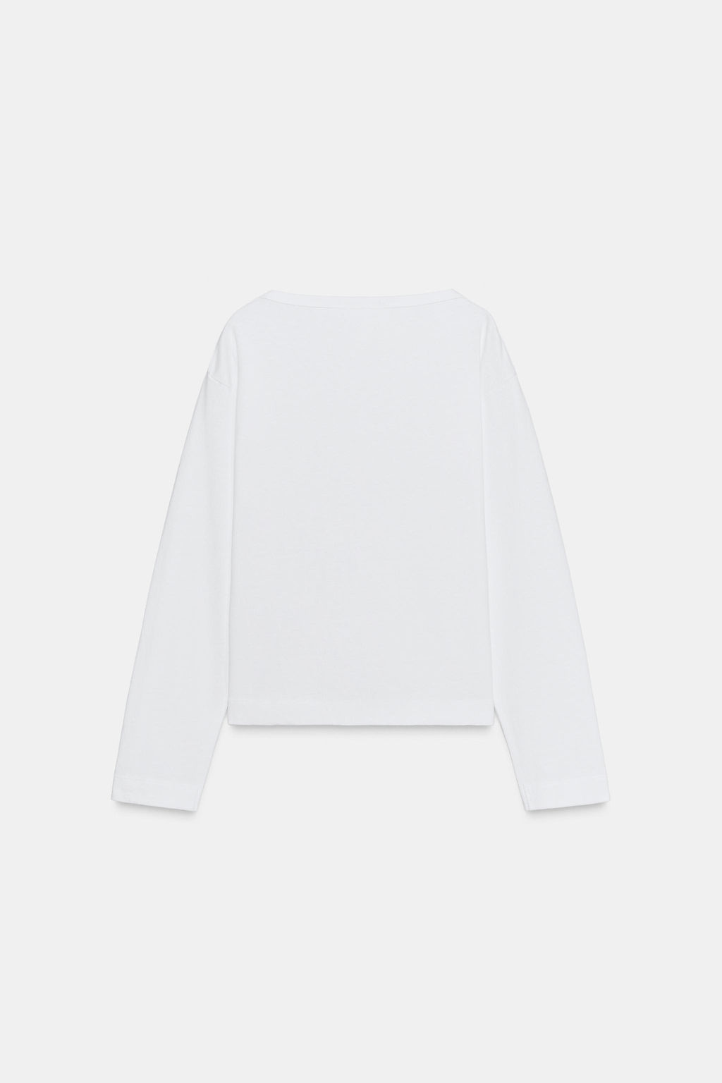 BOAT NECK T-SHIRT WITH LABEL - Zara фото 6