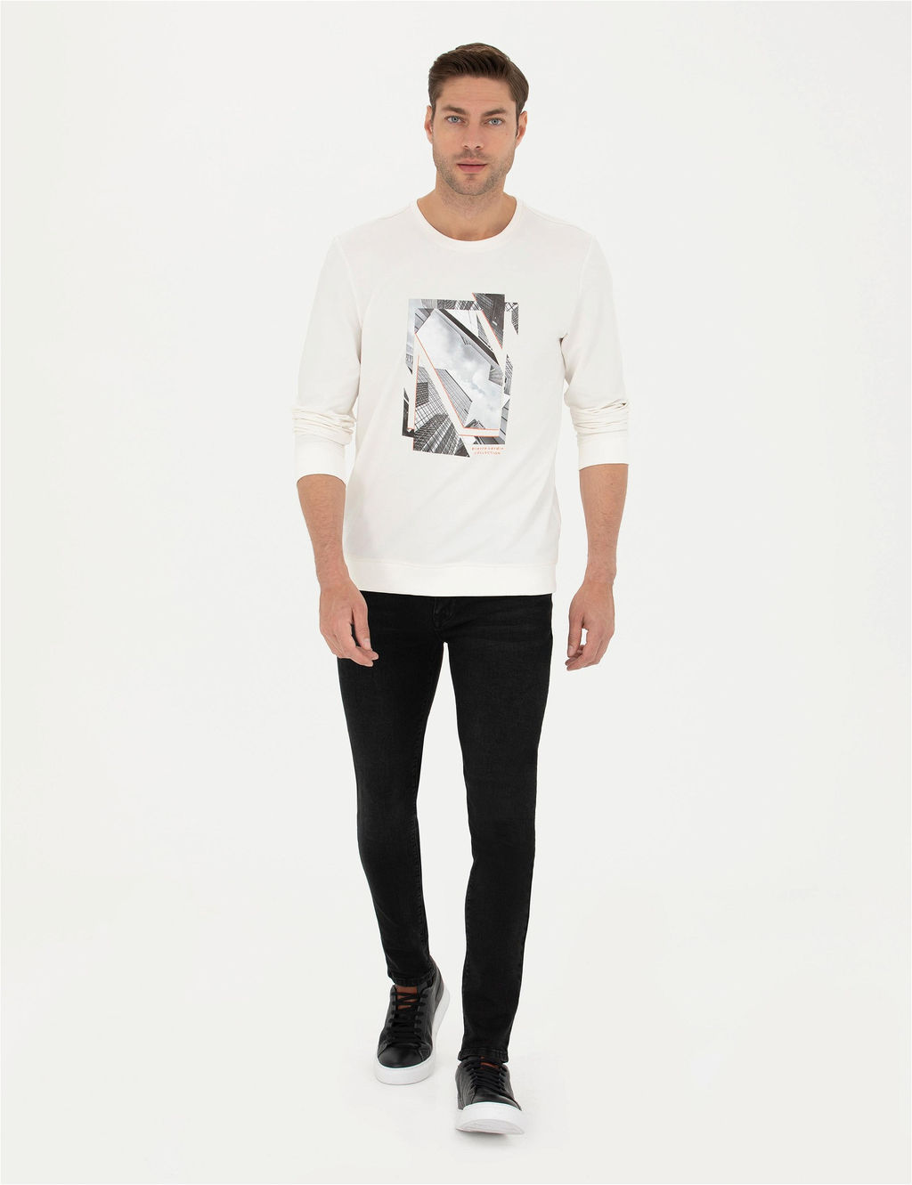 Ekru Regular Fit Sweatshirt - Pierre cardin фото 4