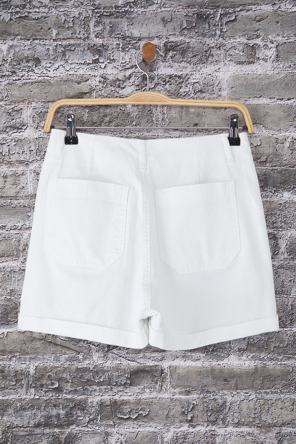 Trendyolmilla Beyaz Dikis Detayl? Yuksek Bel City Boy Denim Sort TWOSS25SR00197 фото 6