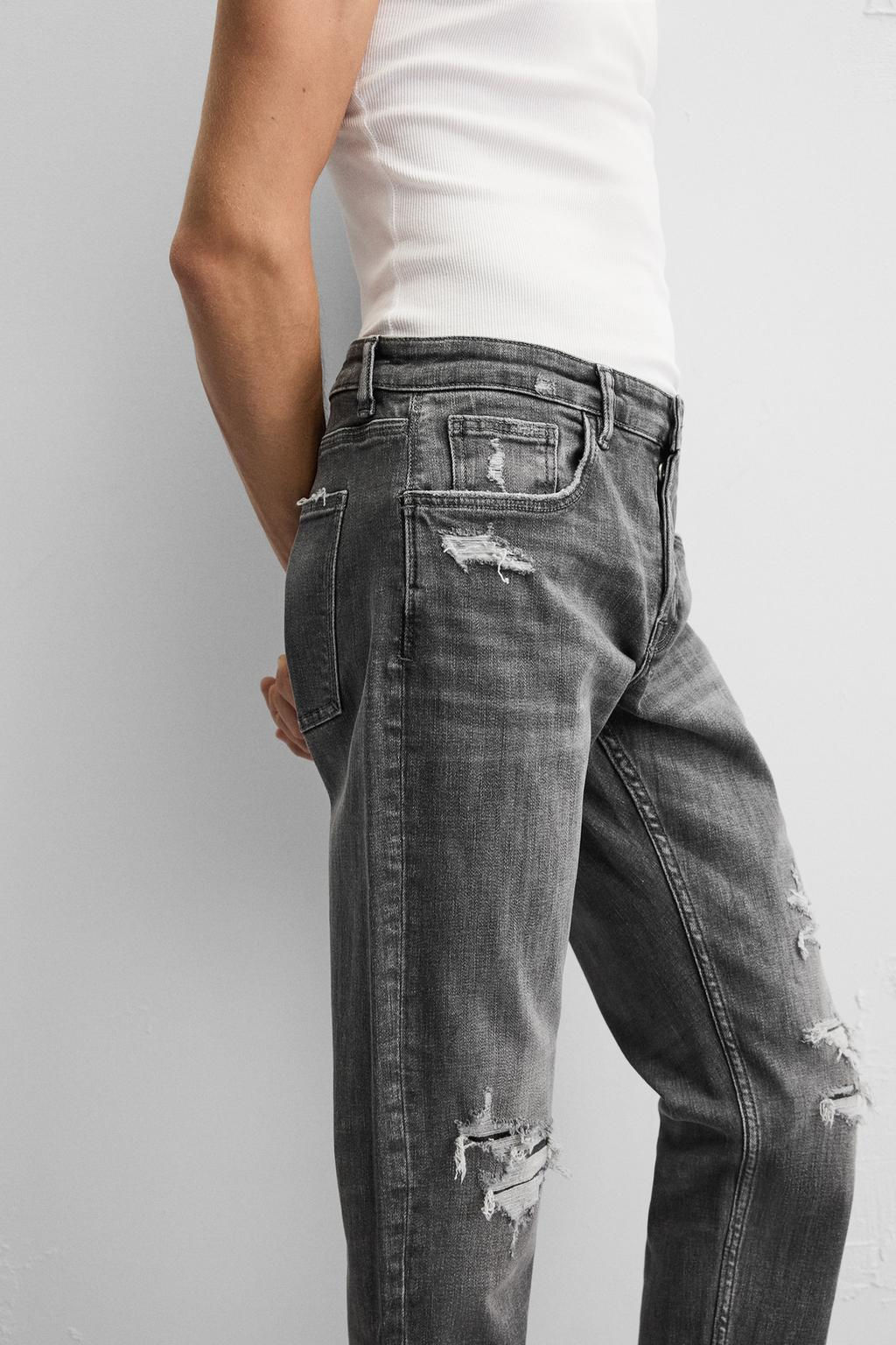 RIPPED SKINNY FIT JEANS - Zara фото 25