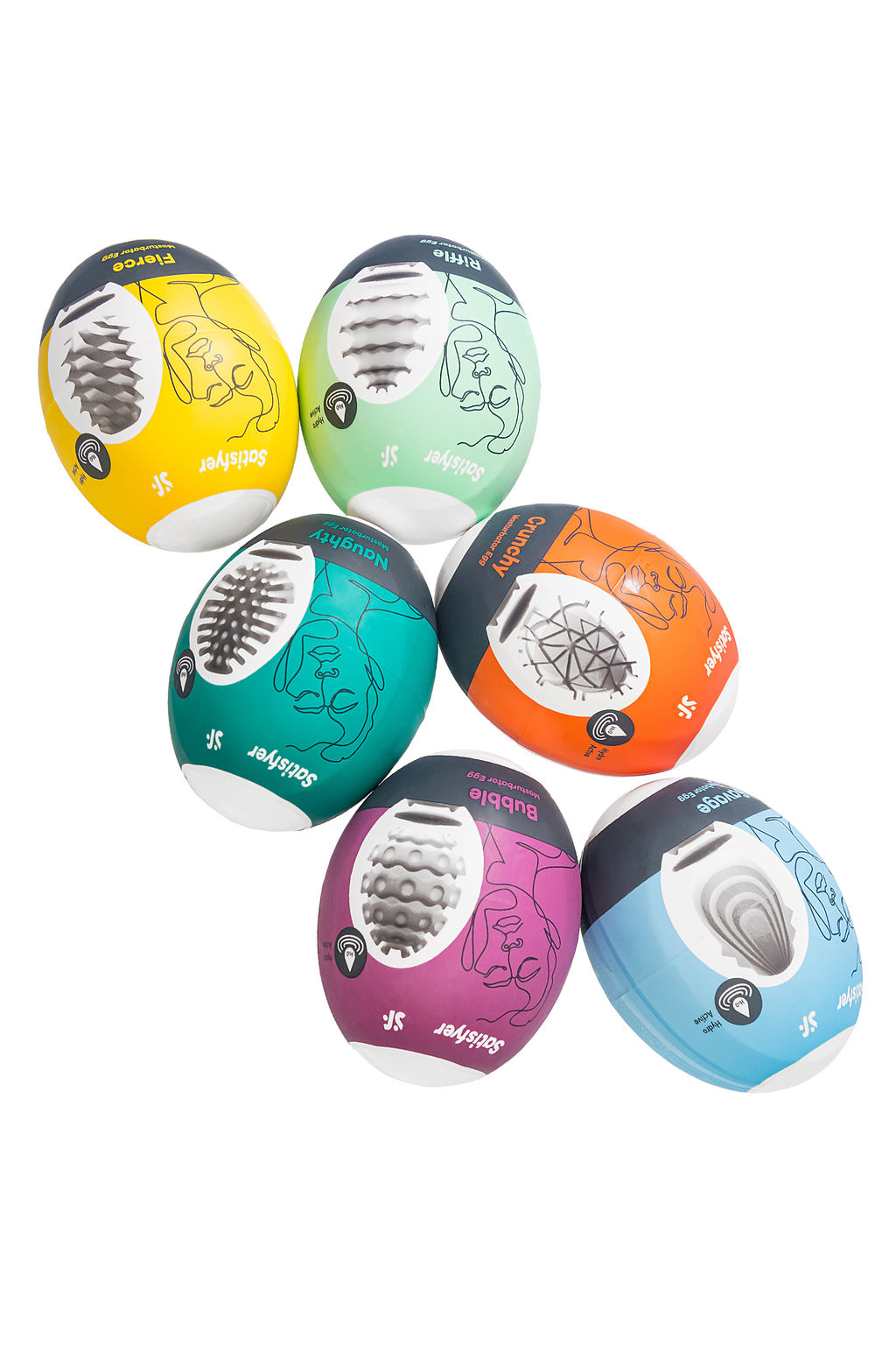 Мастурбатор нереалистичный Satisfyer Egg Single (Fierce), TPE, желтый  фото 7