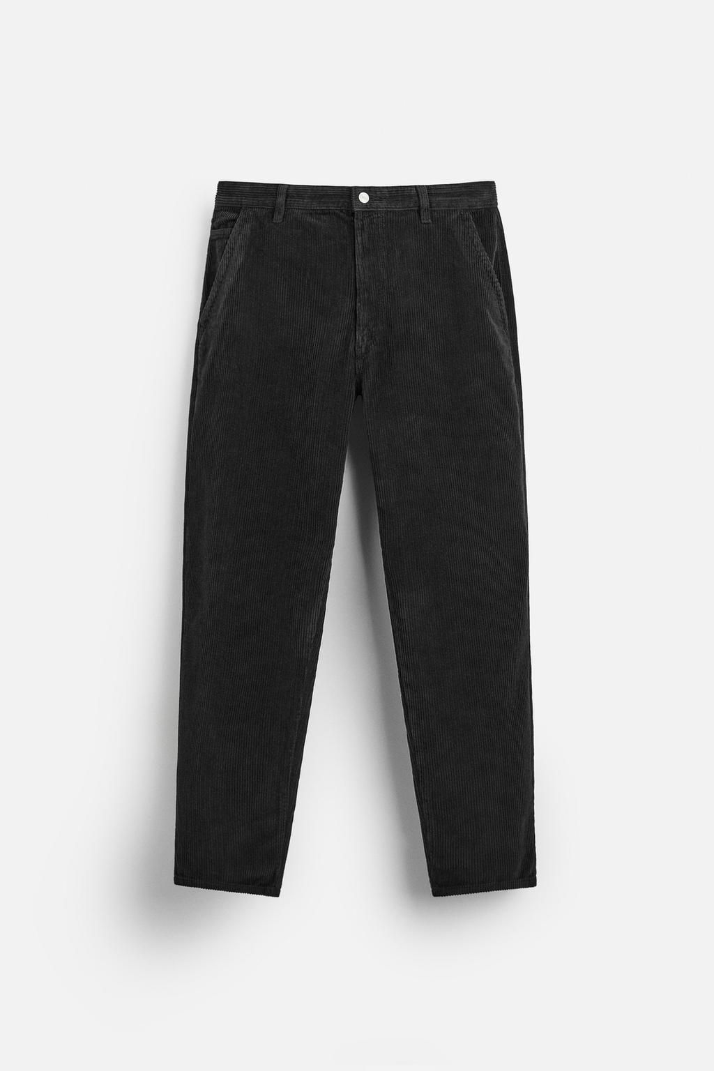 CORDUROY CARROT FIT TROUSERS - Zara фото 6