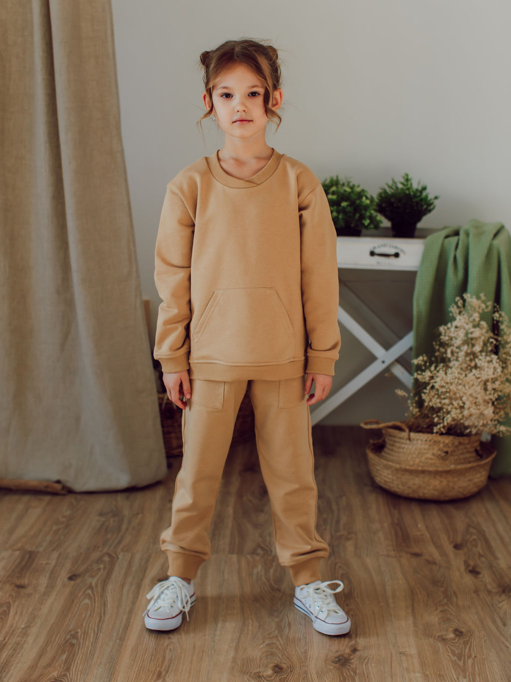 Костюм свитшот+брюки песочный, песочный - Lesi kids фото 25