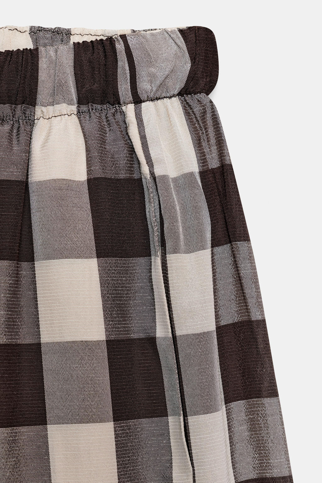 ZW COLLECTION GINGHAM CHECK TROUSERS - Zara фото 9