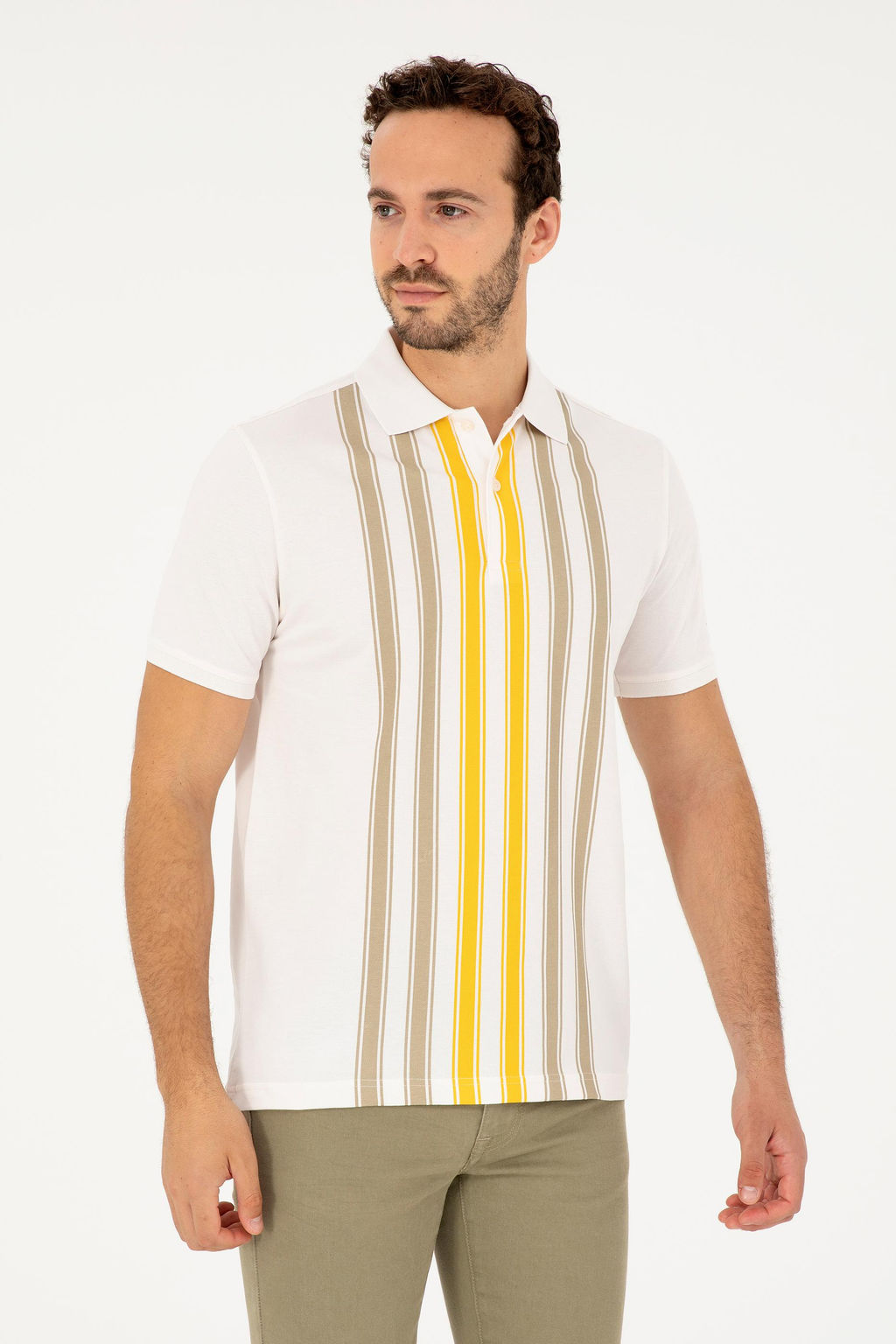 U. S. Polo Assn / Мужская футболка цвета экрю - U.s. polo assn фото 8