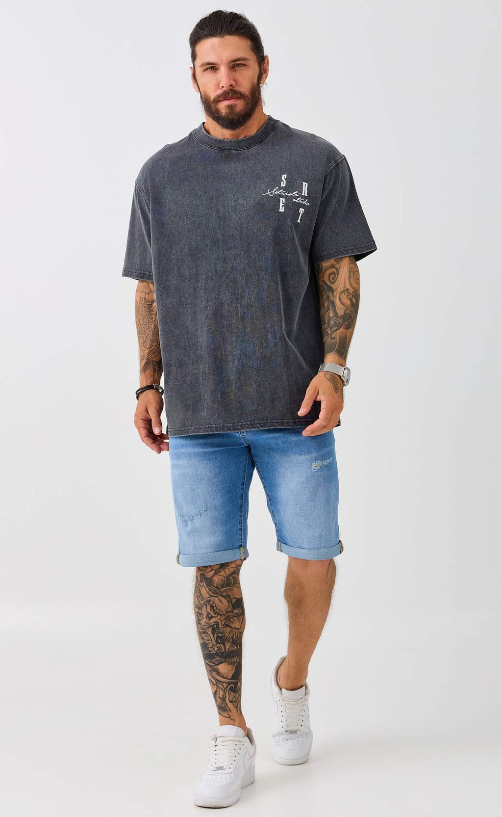 Шорты джинс FA211-0972 l.blue - Fine joyce фото 9