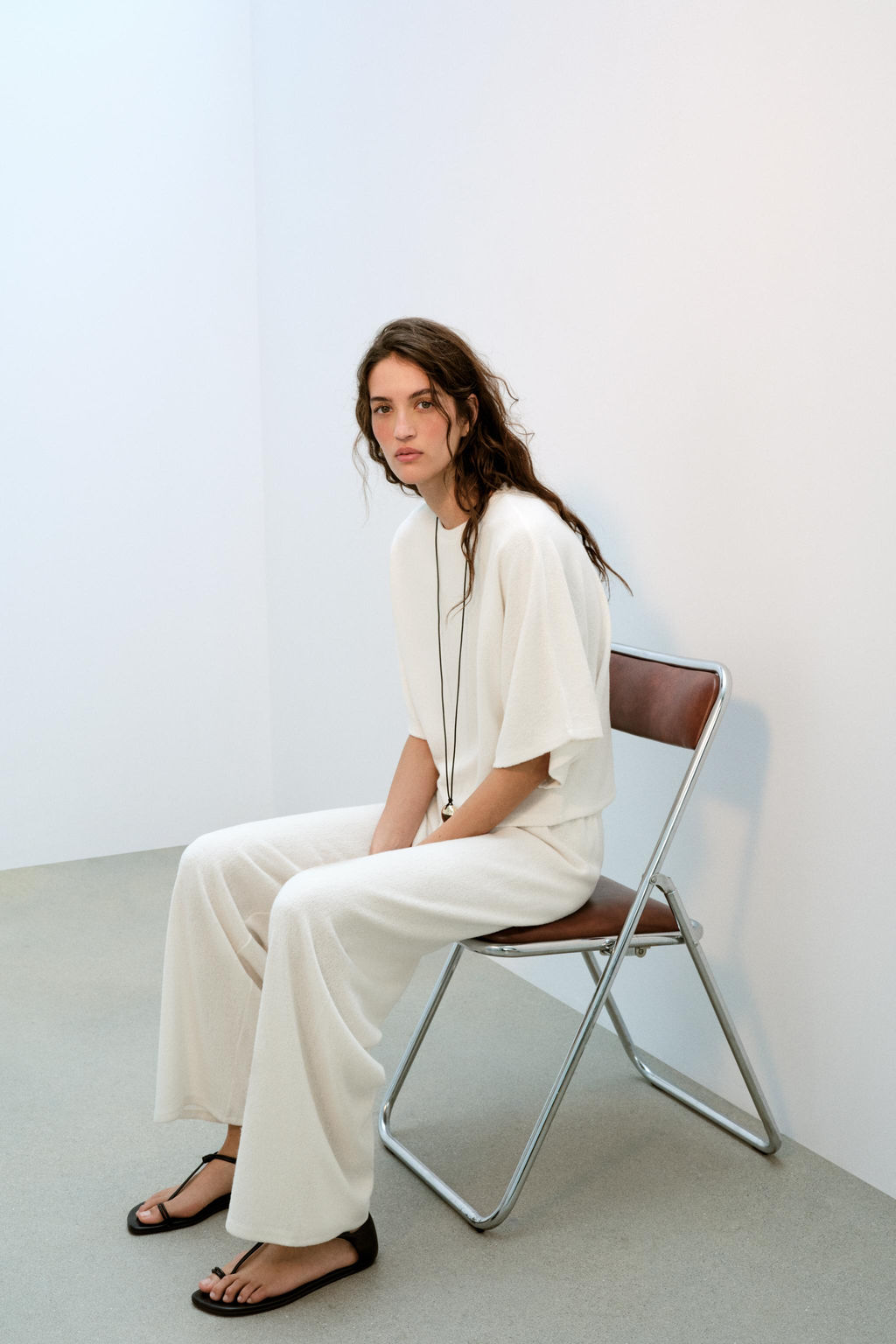 PANTAL?N R?STICO WIDE LEG / Crudo - Zara фото 3