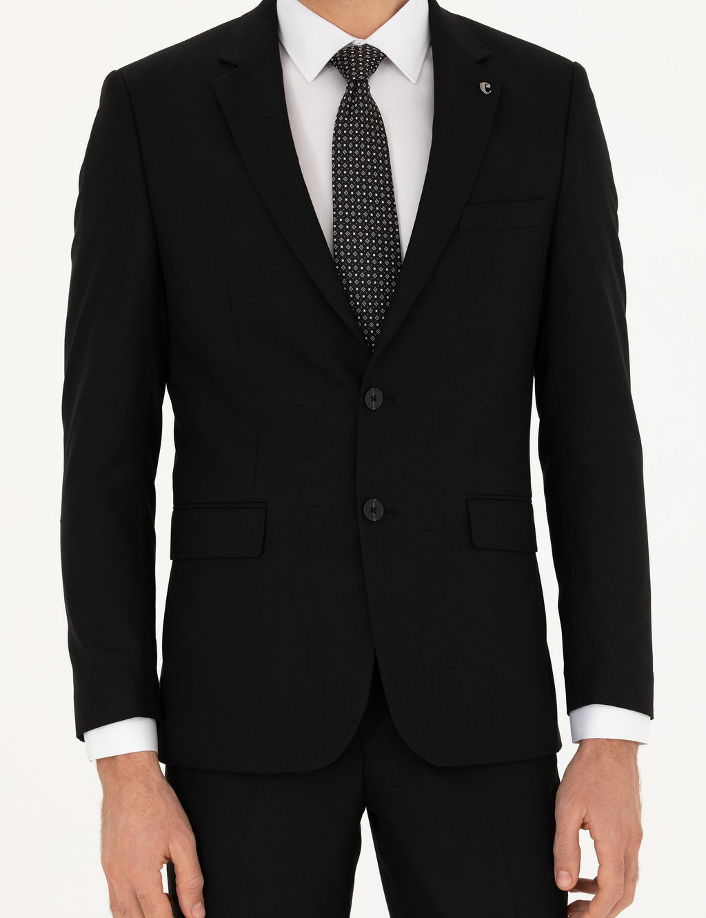 Черный костюм узкого кроя - Cacharel фото 6