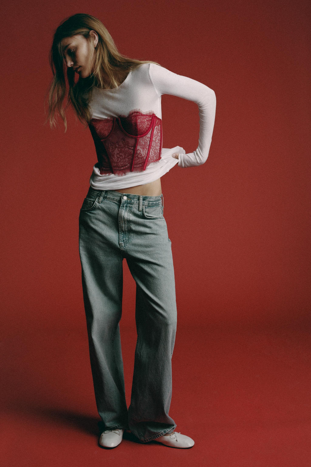 LACE UNDERWIRE CORSET - Zara фото 3