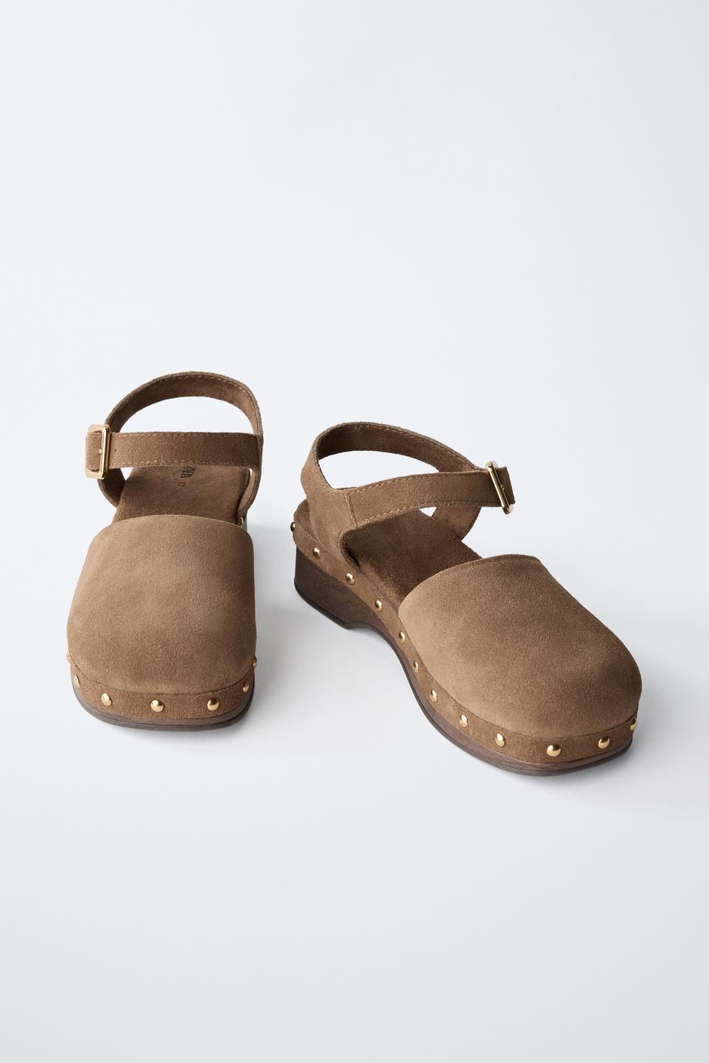 SPLIT LEATHER CLOGS - Zara фото 3