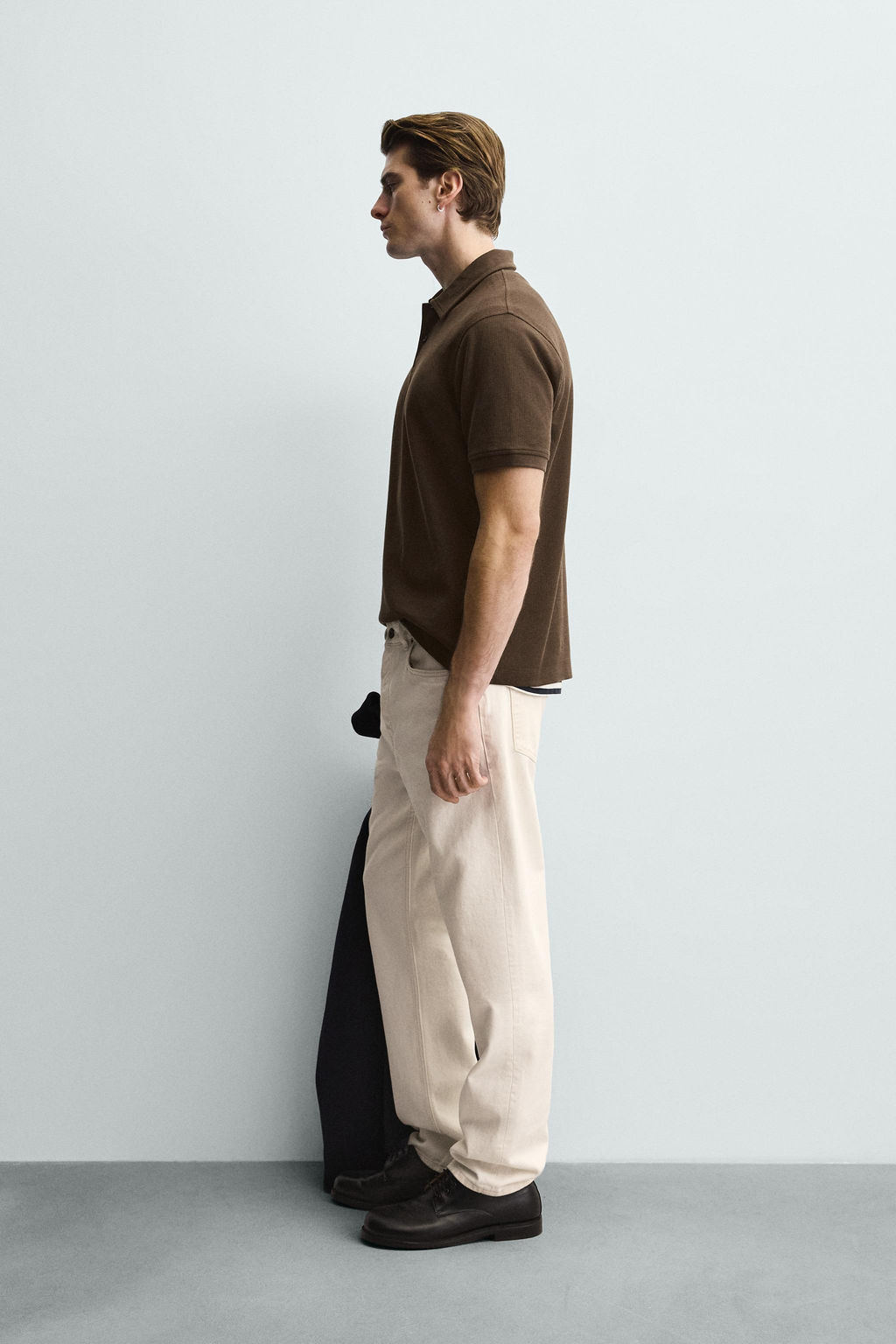 POLO REGULAR FIT ESTRUCTURA / Marr?n - Zara фото 4